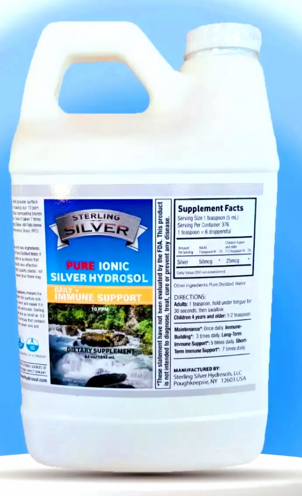 COLLOIDAL SILVER 10 PPM 64 OZ 💯FREE PRIORITY MAIL SHIPPING 