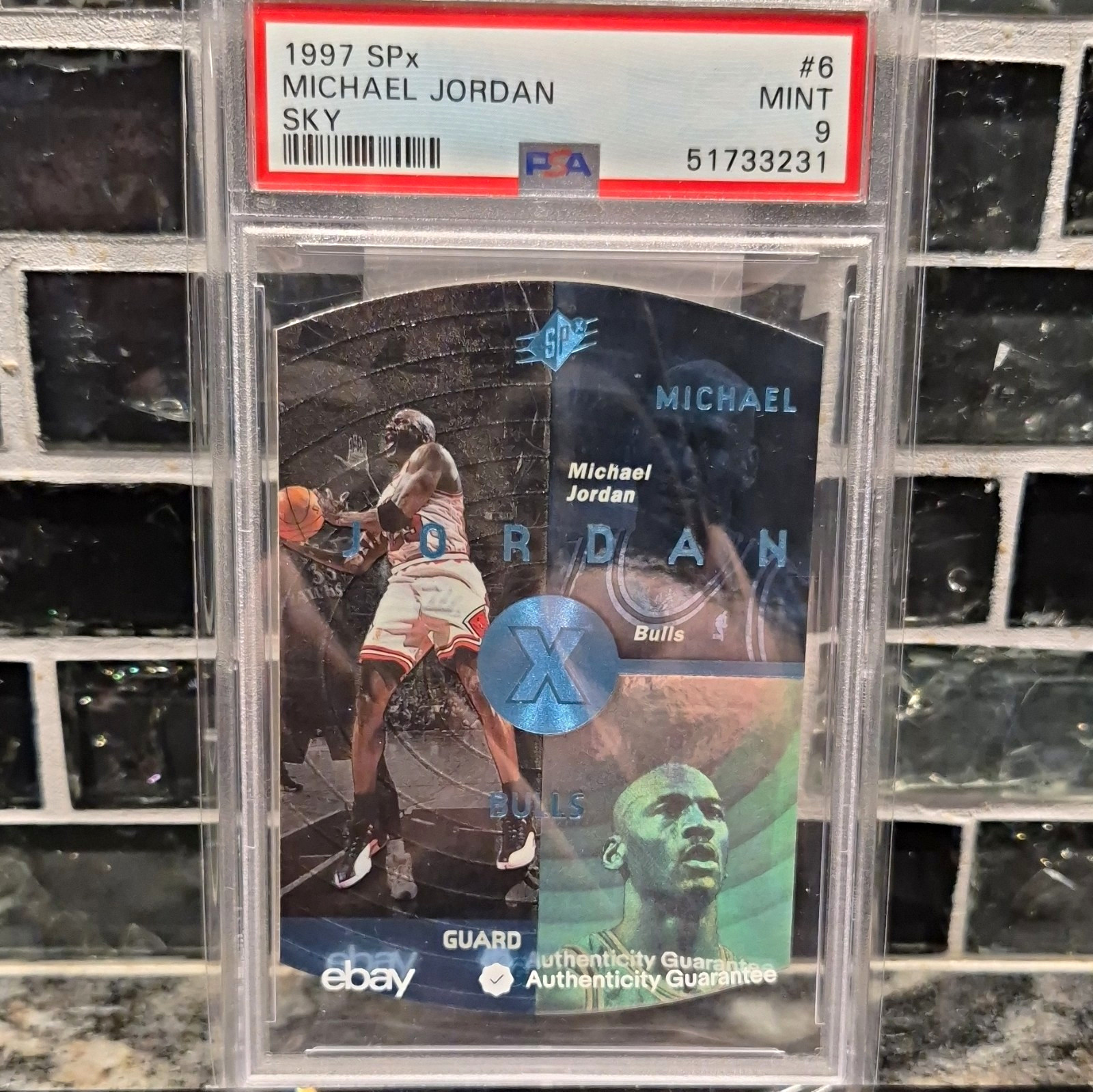Upper Deck 1997-98 SPx Michael Jordan Sky #6 Chicago Bulls PSA 9 Upper Deck 1997-98 SPx Michael Jordan Sky #6 Chicago Bulls PSA 9