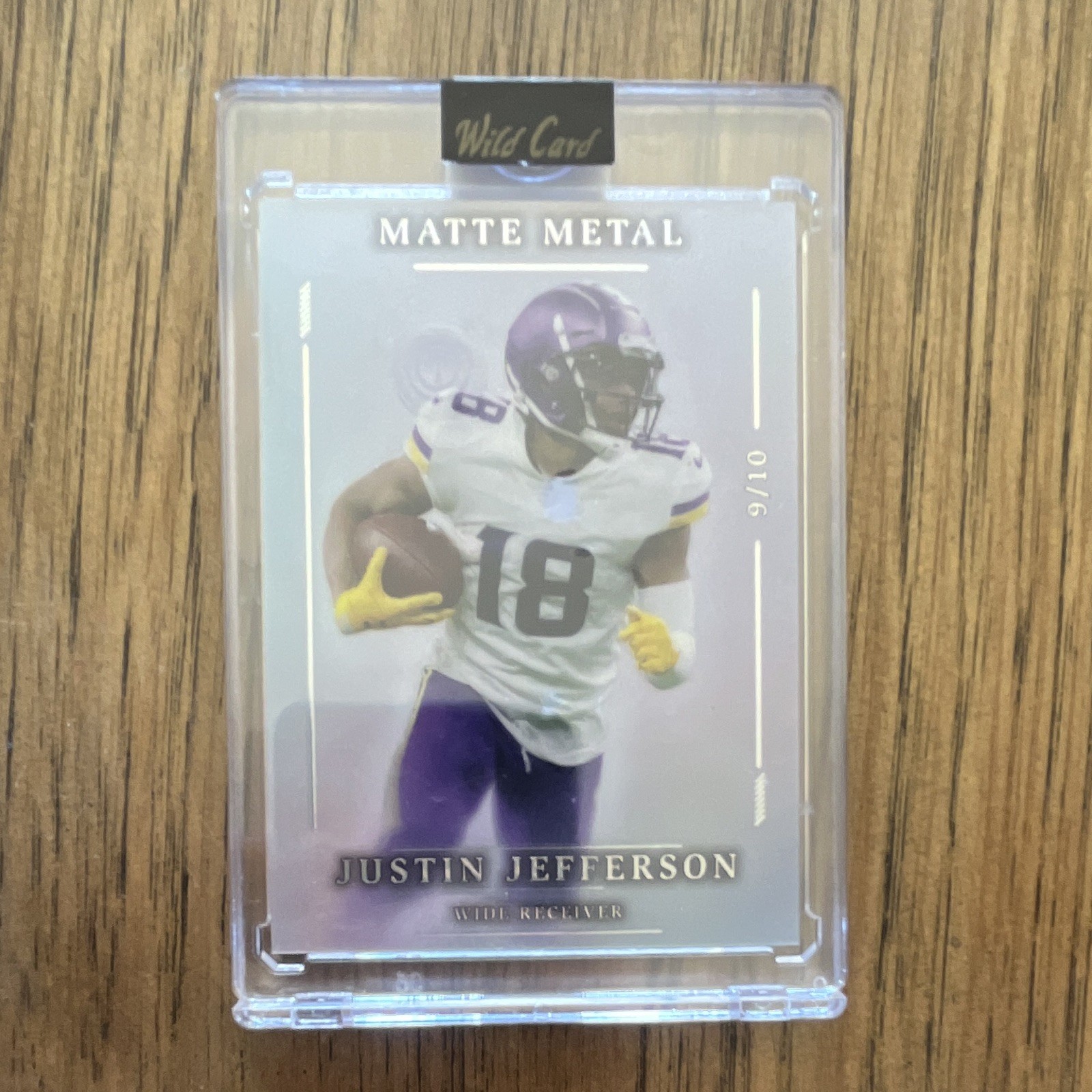 Wild Card Matte Metal 2026 Justin Jefferson Vikings Matte Metal Metal Card 9/10 Wild Card Matte Metal 2026 Justin Jefferson Vikings Matte Metal Metal Card 9/10