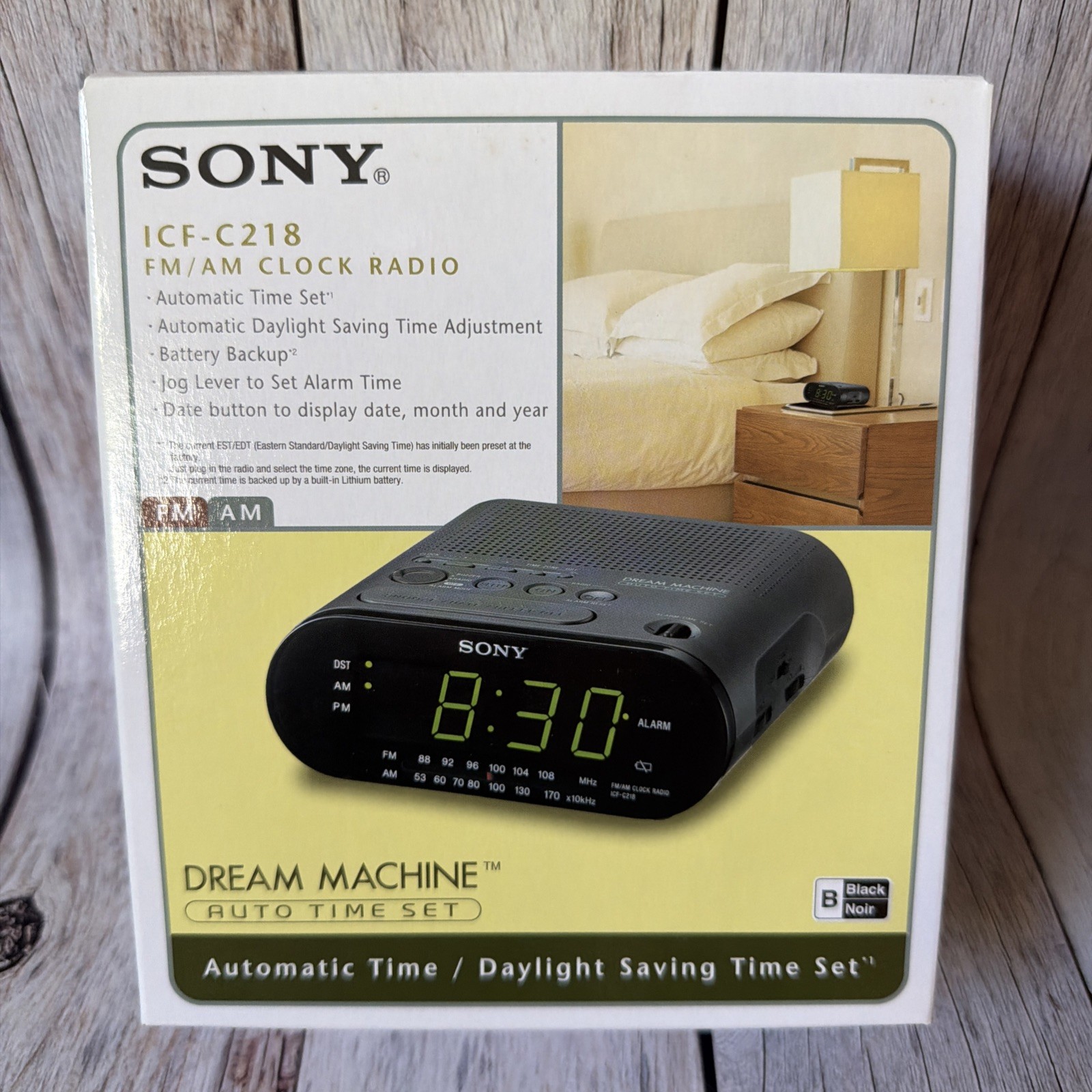 Sony Dream Machine ICF-C218 Automatic Digital Alarm Clock with AM/FM Radio Black