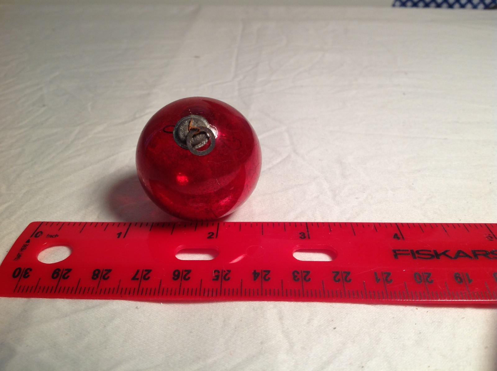 Vintage prewar japan red Kugel like glass Christmas tree Ornament Vintage prewar japan red Kugel like glass Christmas tree Ornament