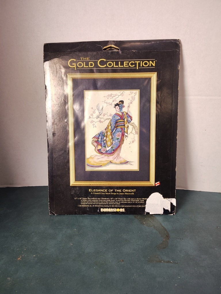 Dimensions Gold Collection Elegance of Orient 3795 Cross Stitch Kit Geisha NEW Dimensions Gold Collection Elegance of Orient 3795 Cross Stitch Kit Geisha NEW