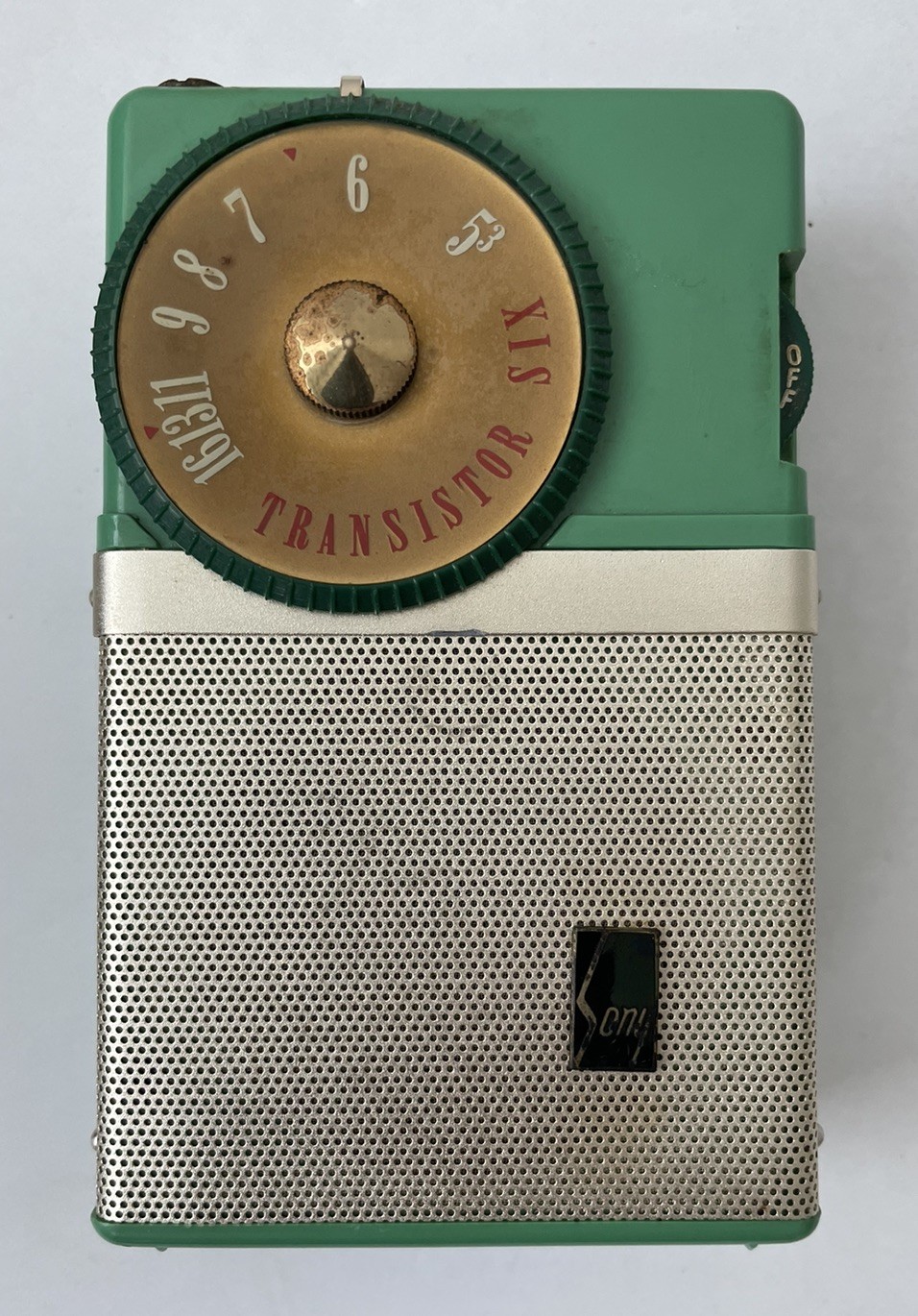 Vintage 1957 Sony TR-63 Green Transistor Radio Tokyo Tsushin Kogyo Japan - PARTS Vintage 1957 Sony TR-63 Green Transistor Radio Tokyo Tsushin Kogyo Japan - PARTS
