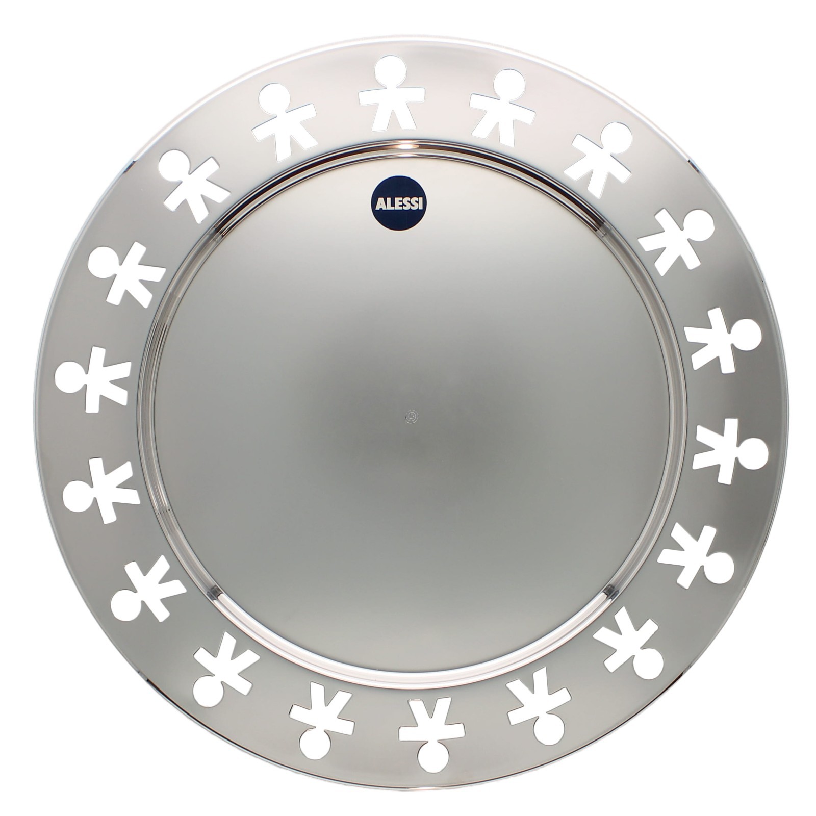Alessi Girotondo Serving Tray King Kong, Round 15.75in, Stainless Steel AKKGT-KE