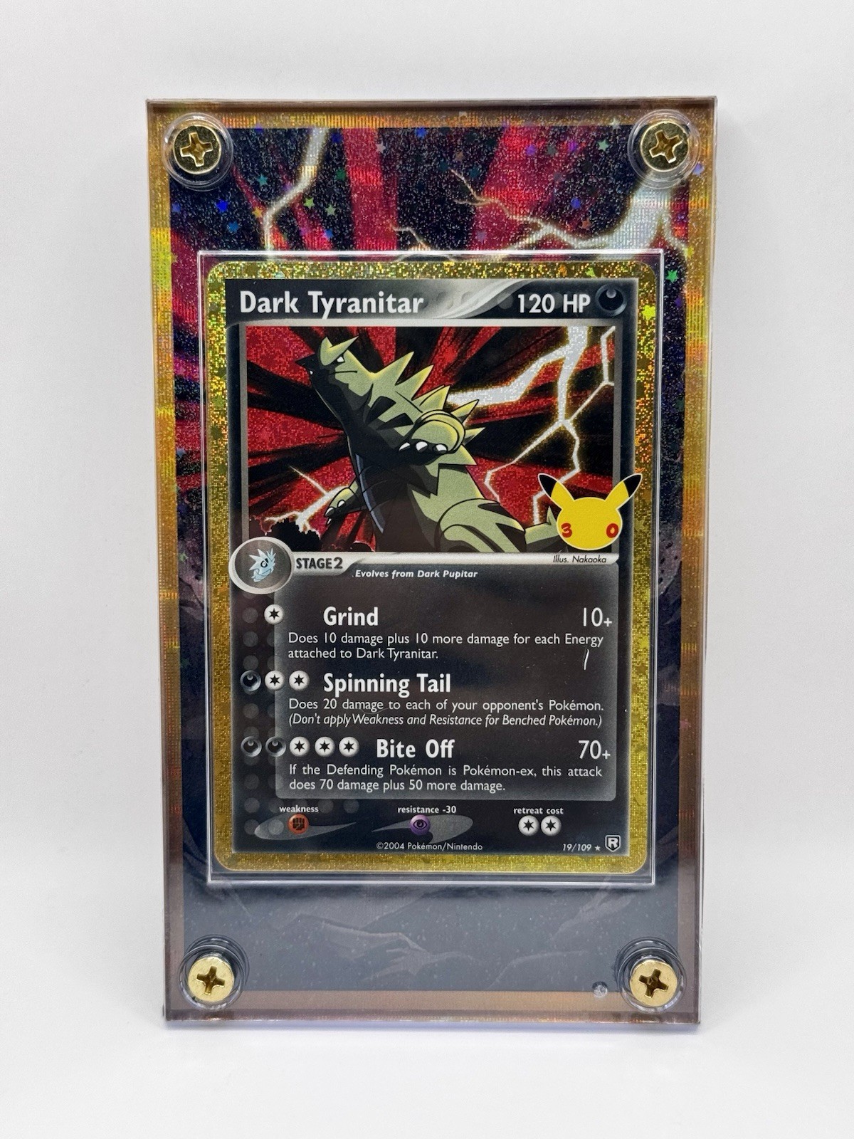 Dark Tyranitar 19/109  30th HOLO EXTENDED ART SMART Case (CARD NOT INCLUDED)