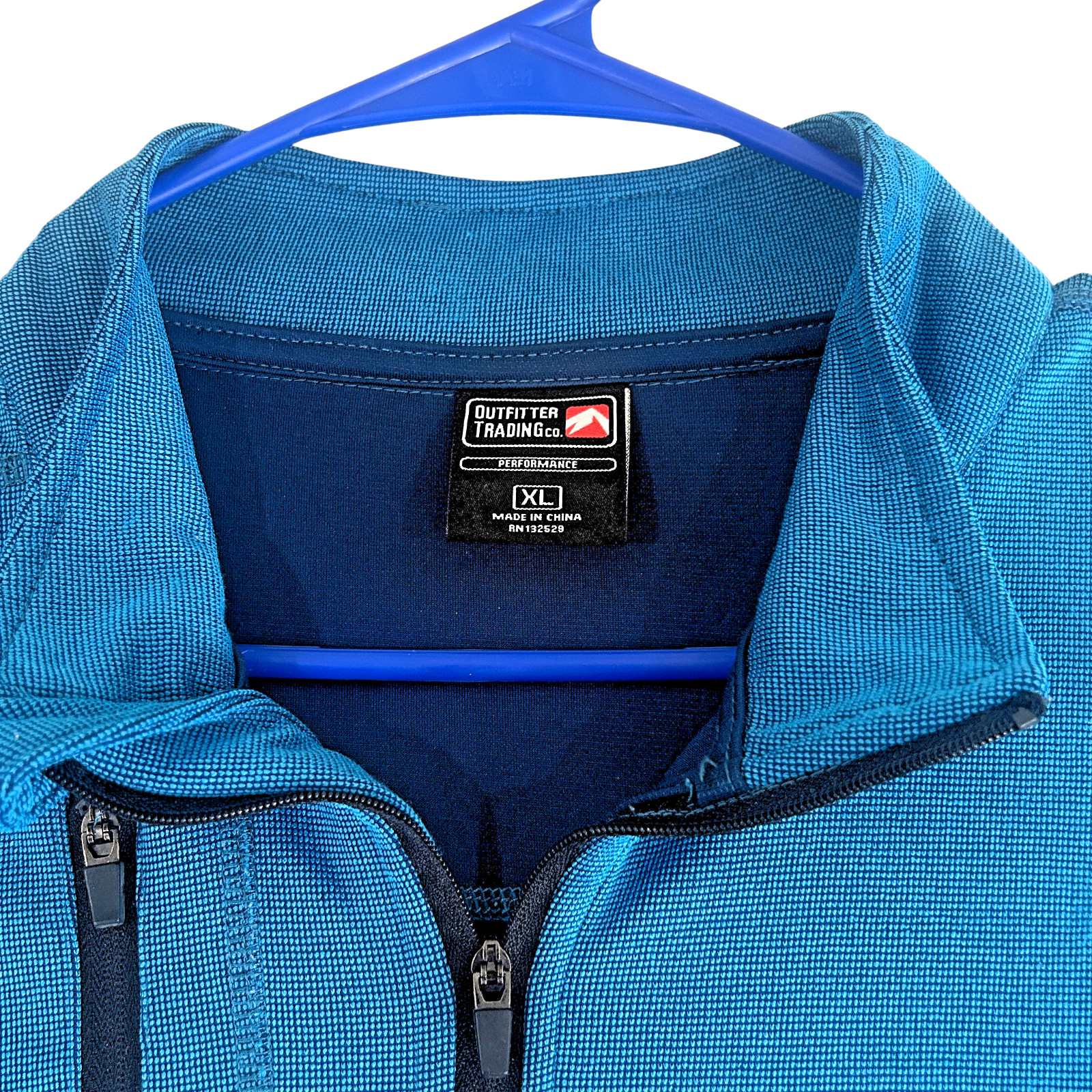Outfitter Trading Co. Jackson Hole Performance 1/4 Zip Pullover XL Teal Blue Outfitter Trading Co. Jackson Hole Performance 1/4 Zip Pullover XL Teal Blue