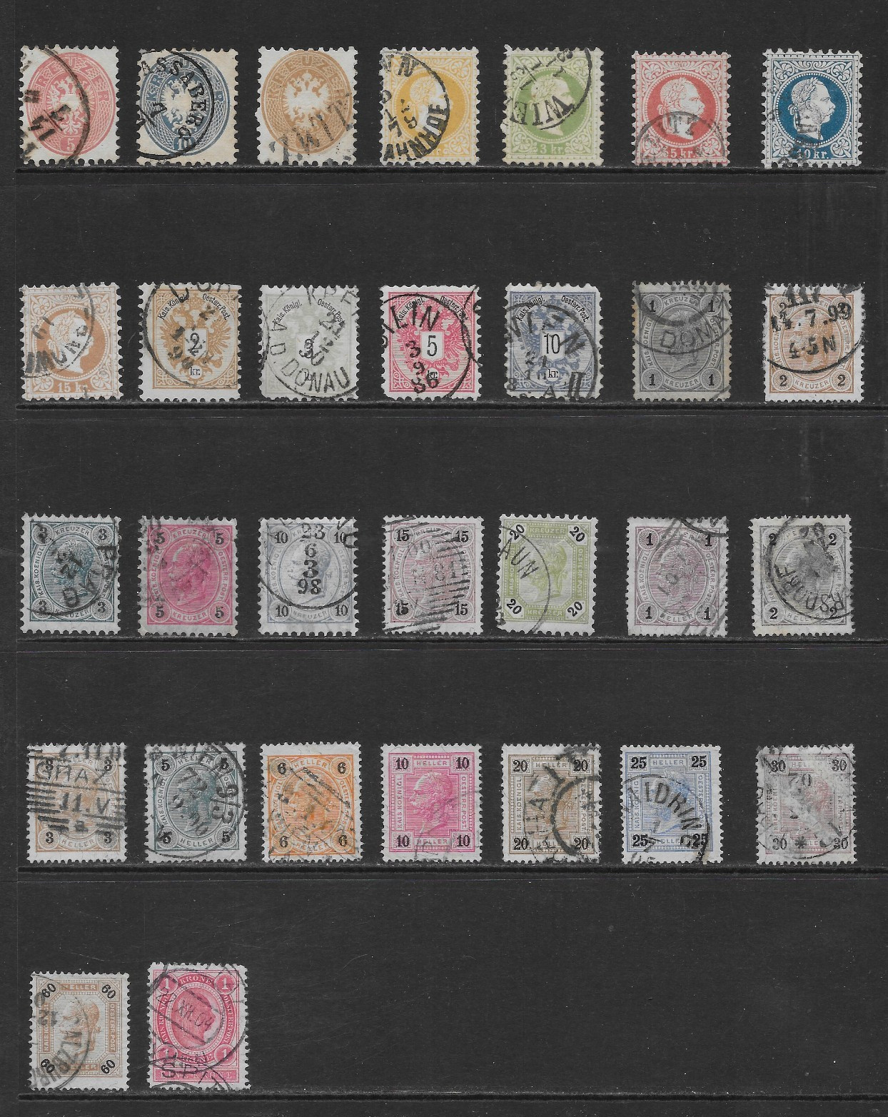 AUSTRIA  COLLECTION BUILDER LOT   VARIOUS USED ISSUES    1863 - 1901 (B)