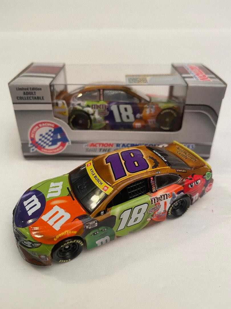 NASCAR 2021 KYLE BUSCH #18 M&MS HALLOWEEN 1/64 CAR LIMIT 1 PLEASE NASCAR 2021 KYLE BUSCH #18 M&MS HALLOWEEN 1/64 CAR LIMIT 1 PLEASE