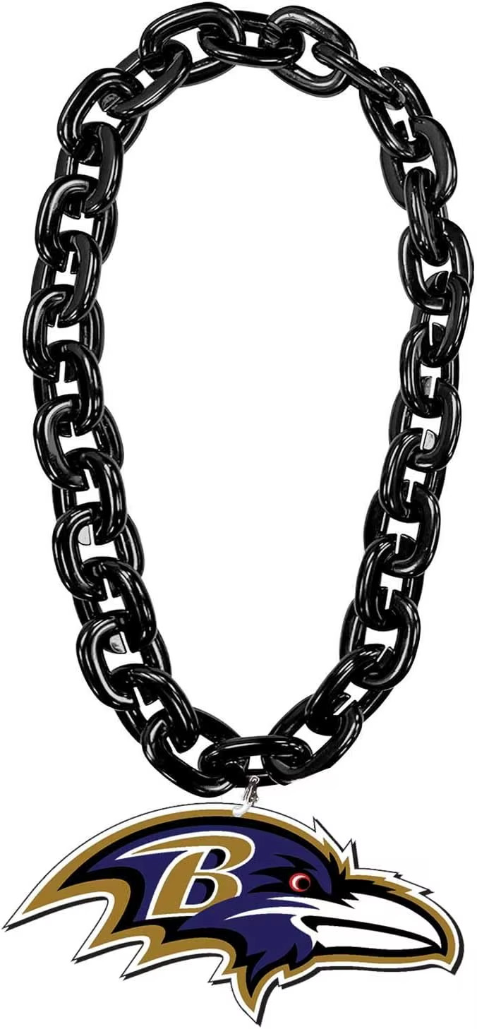 NFL Baltimore Ravens Big Logo Chain Color May Vary Necklace Pendant Keychain Fan