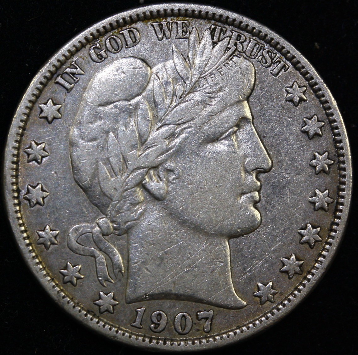 1907-O 50C Barber Silver Half Dollar XF #X27