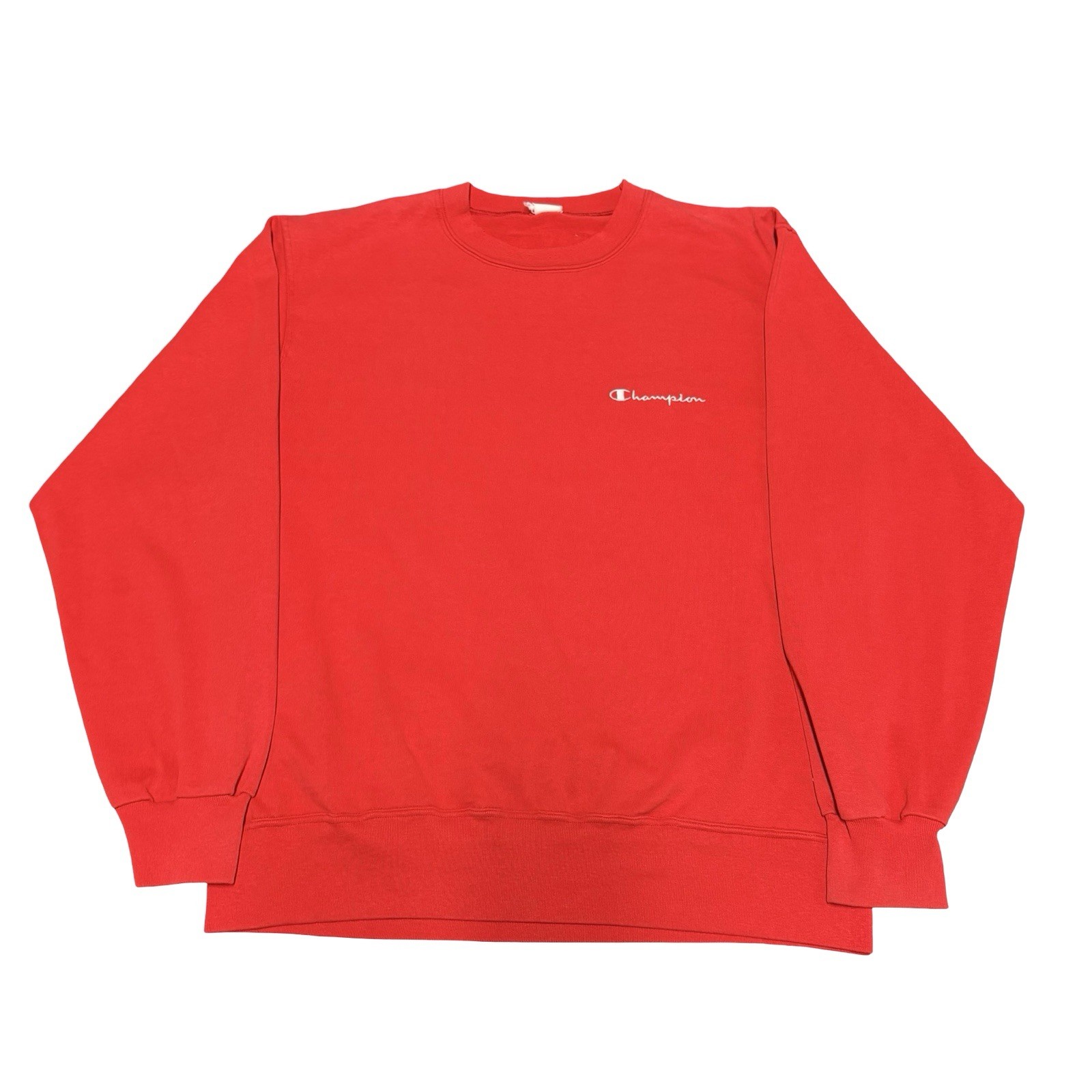 Vtg 90s Champion Small Logo Red Crewneck Sweatshirt Adult XL Vtg 90s Champion Small Logo Red Crewneck Sweatshirt Adult XL