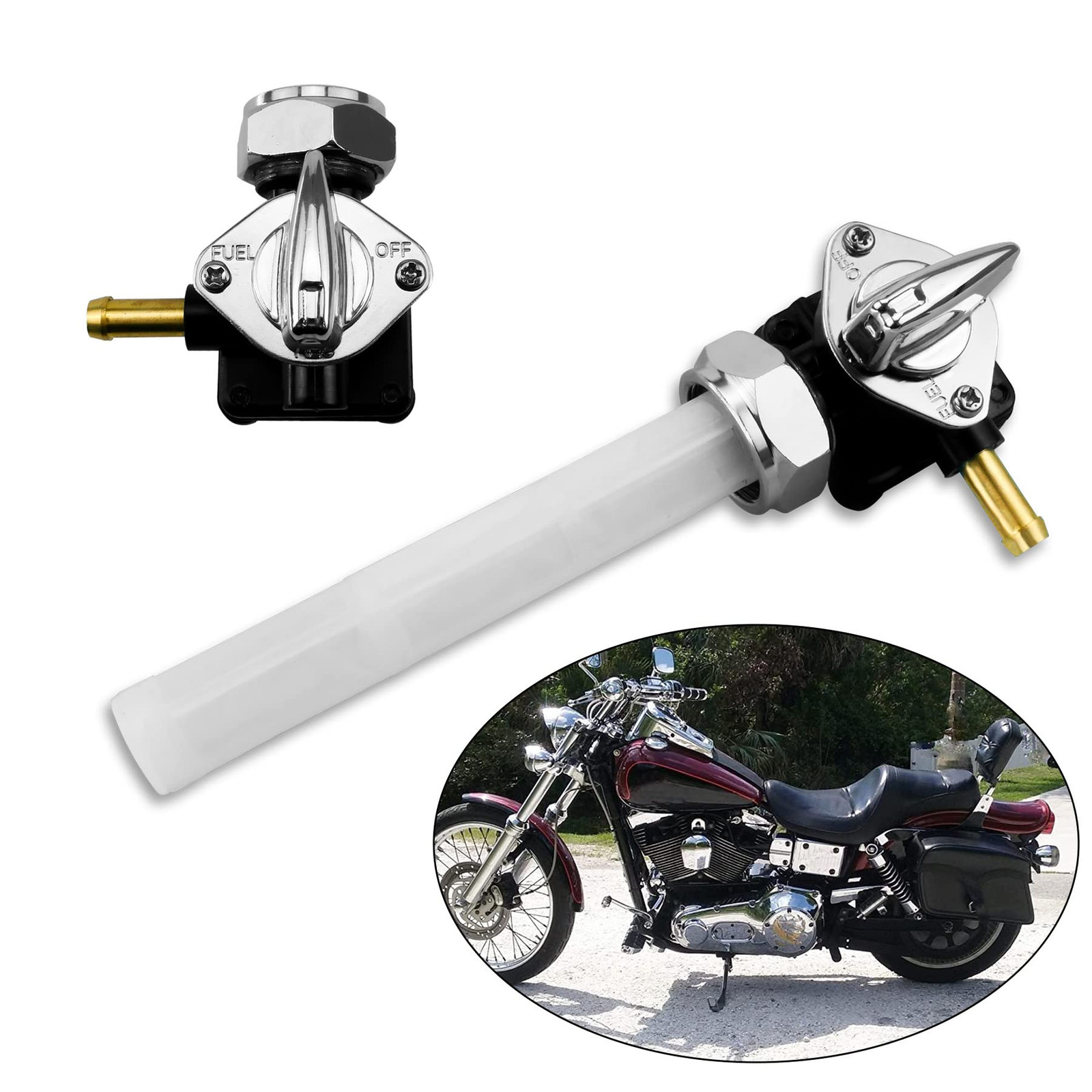 Motorcycle Fuel Valve Petcock for Harley FLST FXST FLT FXD 1995-2001 1340Cc.💚 Motorcycle Fuel Valve Petcock for Harley FLST FXST FLT FXD 1995-2001 1340Cc.💚