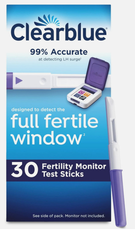Clearblue Fertility Monitor Test Sticks, 30 Count EXP. 04/30/27 Clearblue Fertility Monitor Test Sticks, 30 Count EXP. 04/30/27