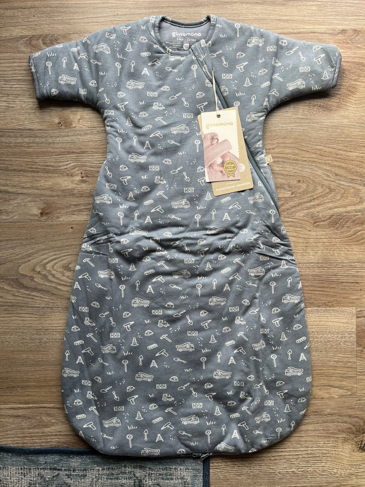GUNAMUNA Long-Sleeve Transitional Swaddle Sleep Bag – Soothes Infants 3-6 Months GUNAMUNA Long-Sleeve Transitional Swaddle Sleep Bag – Soothes Infants 3-6 Months