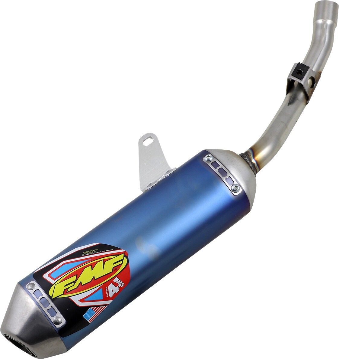 FMF Factory 4.1 RCT Slip-On Muffler Titanium Blue FMF Factory 4.1 RCT Slip-On Muffler Titanium Blue