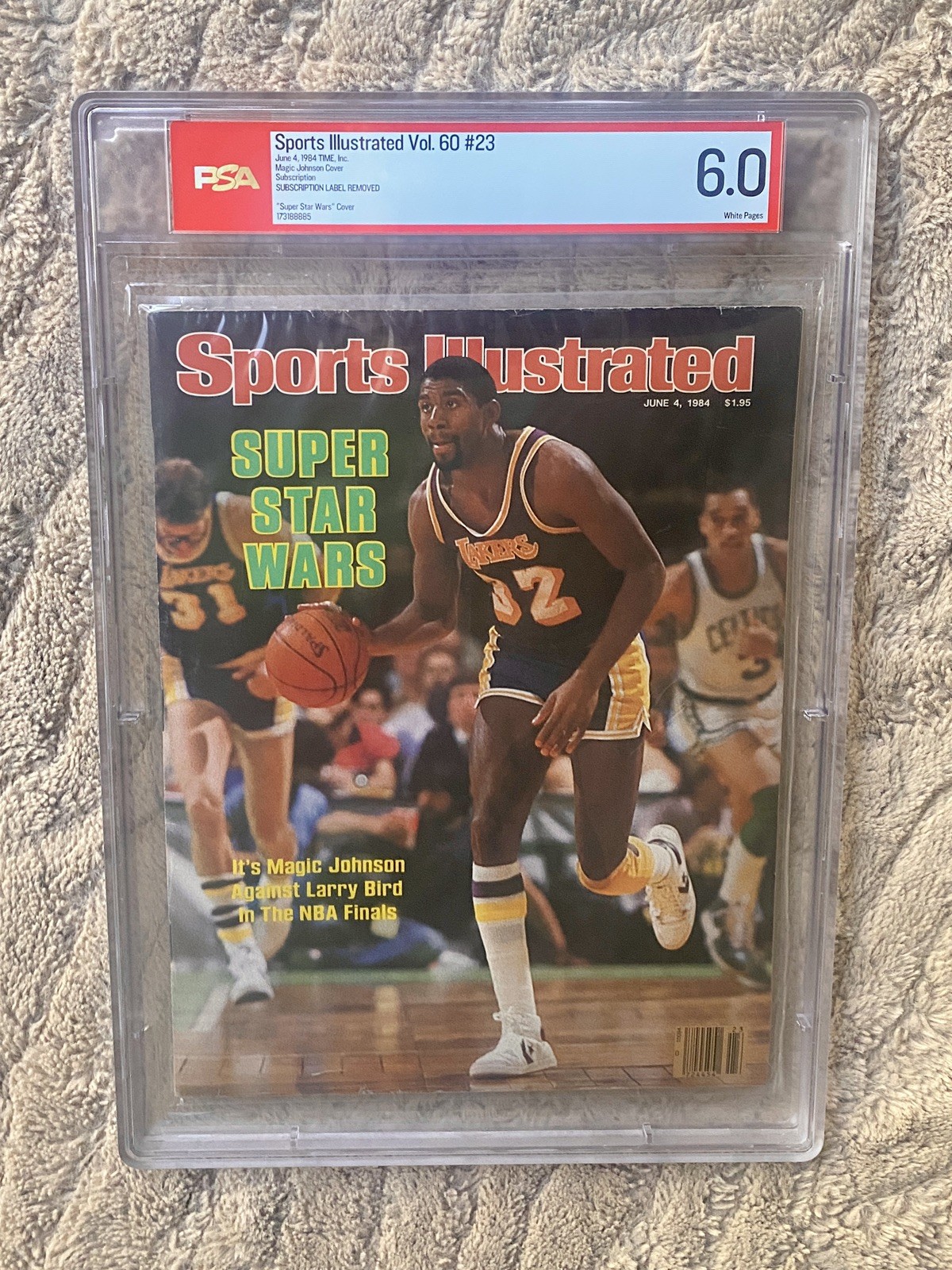 💙 PSA 6.0 💛 1984 Magic Johnson Sports Illustrated LABEL REMOVED Not CGC 💙 PSA 6.0 💛 1984 Magic Johnson Sports Illustrated LABEL REMOVED Not CGC