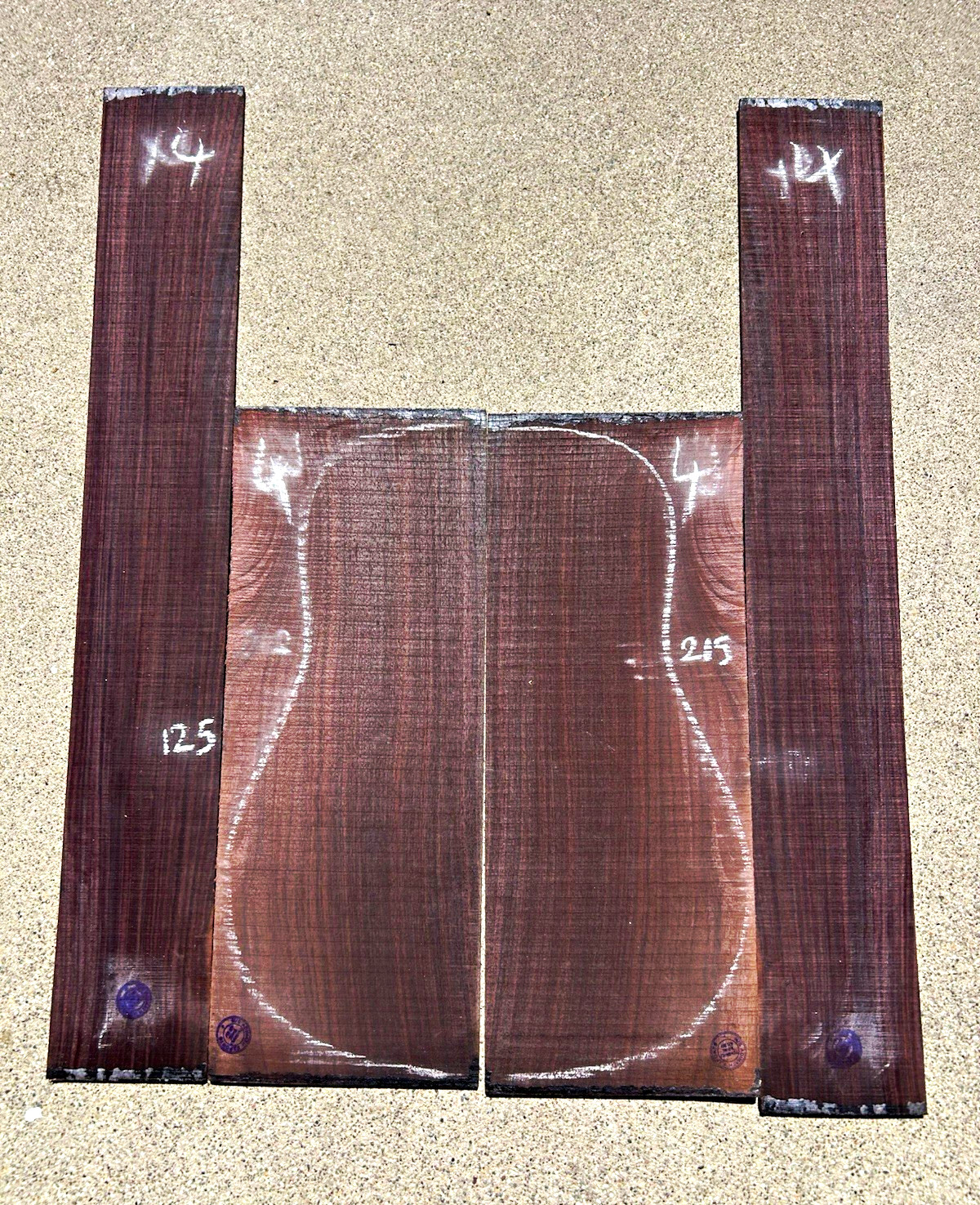 Old Growth East Indian Rosewood Back and Side Set Old Growth East Indian Rosewood Back and Side Set
