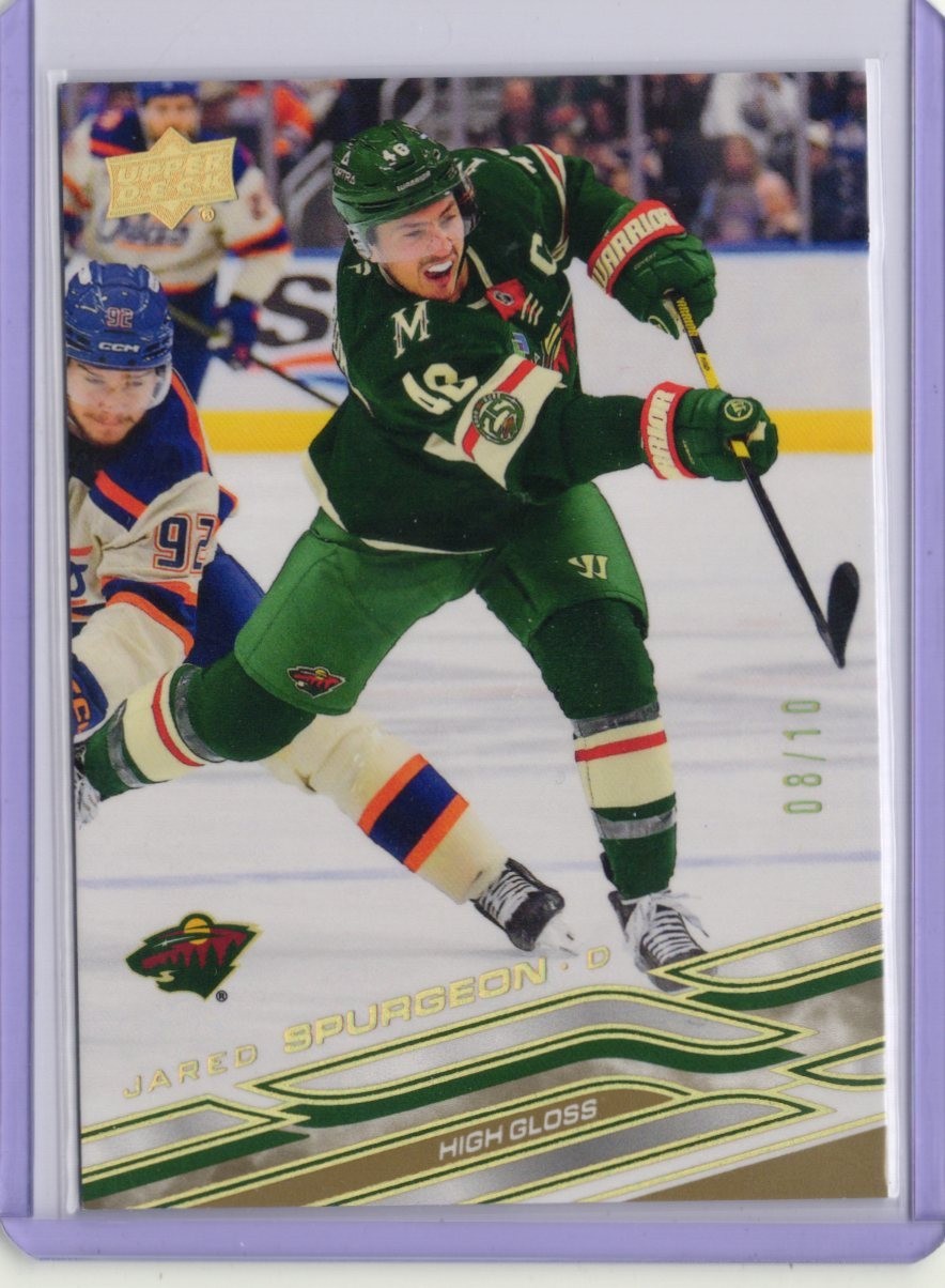 2026-27 UD Series 1 Jared Spurgeon #82 High Gloss /10 SSP Wild Fire Sale