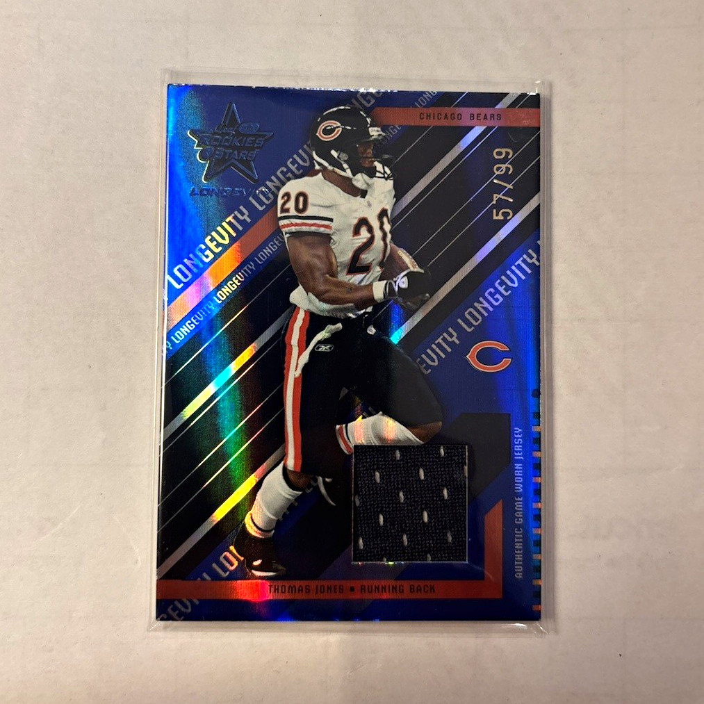 Donruss 2004 Leaf Rookies & Stars Longevity Thomas Jones Bears #19 Jersey /99