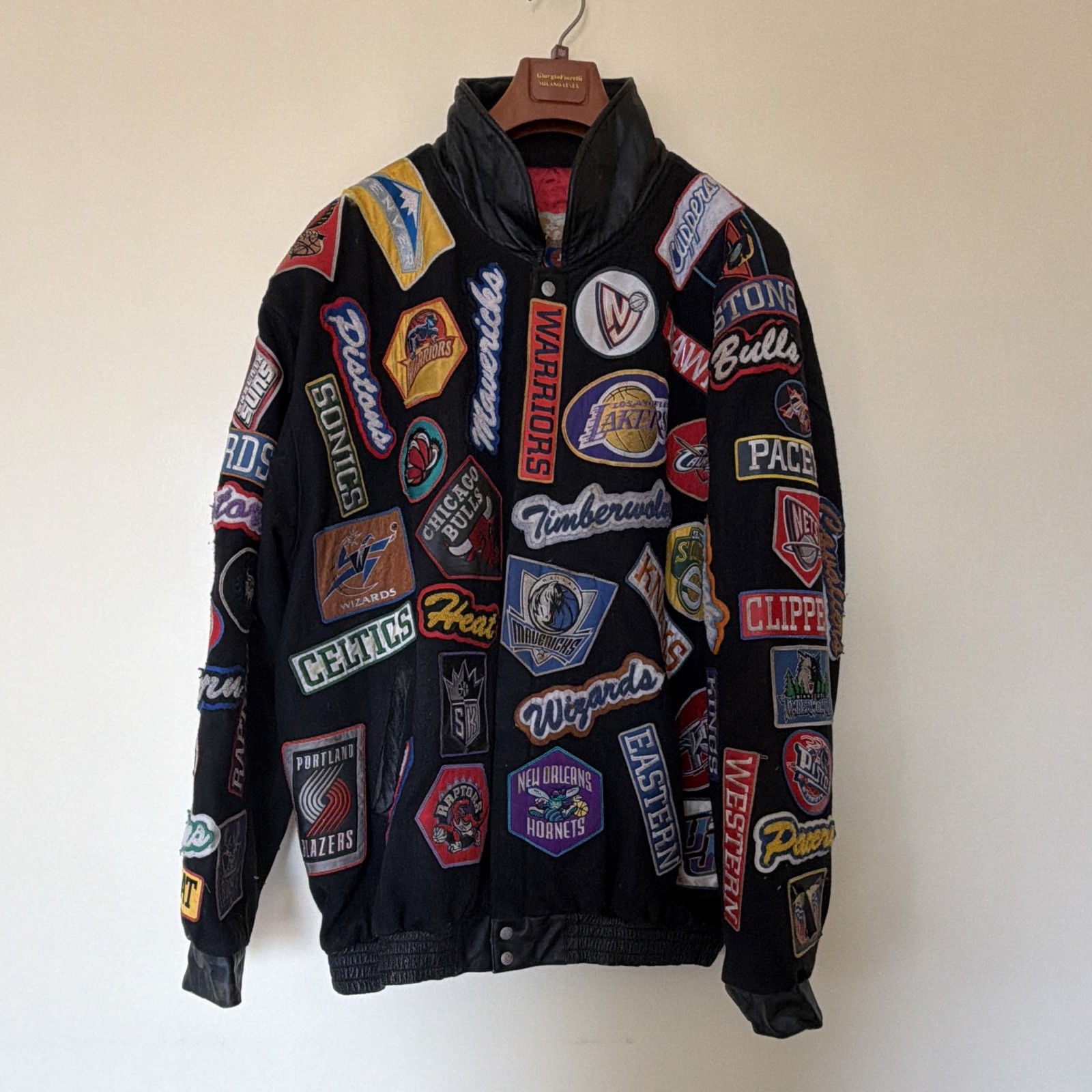 Vintage Jeff Hamilton Limited Edition Logo Patch Jacket 7XL W leather Accents Vintage Jeff Hamilton Limited Edition Logo Patch Jacket 7XL W leather Accents