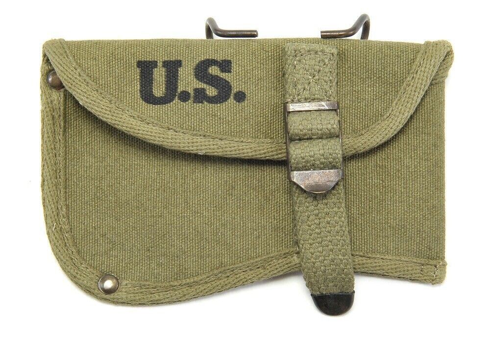 US WW2 Military Hatchet Ax cover OD marked \ US WW2 Military Hatchet Ax cover OD marked \
