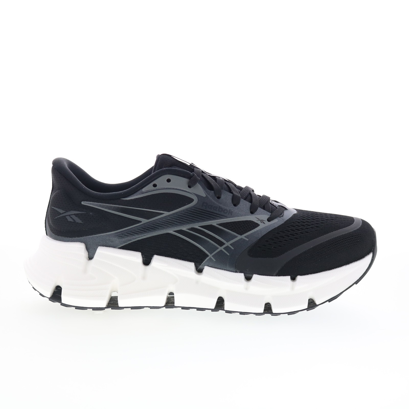 Reebok Floatzig 2 Mens Black Canvas Lace Up Athletic Running Shoes Reebok Floatzig 2 Mens Black Canvas Lace Up Athletic Running Shoes