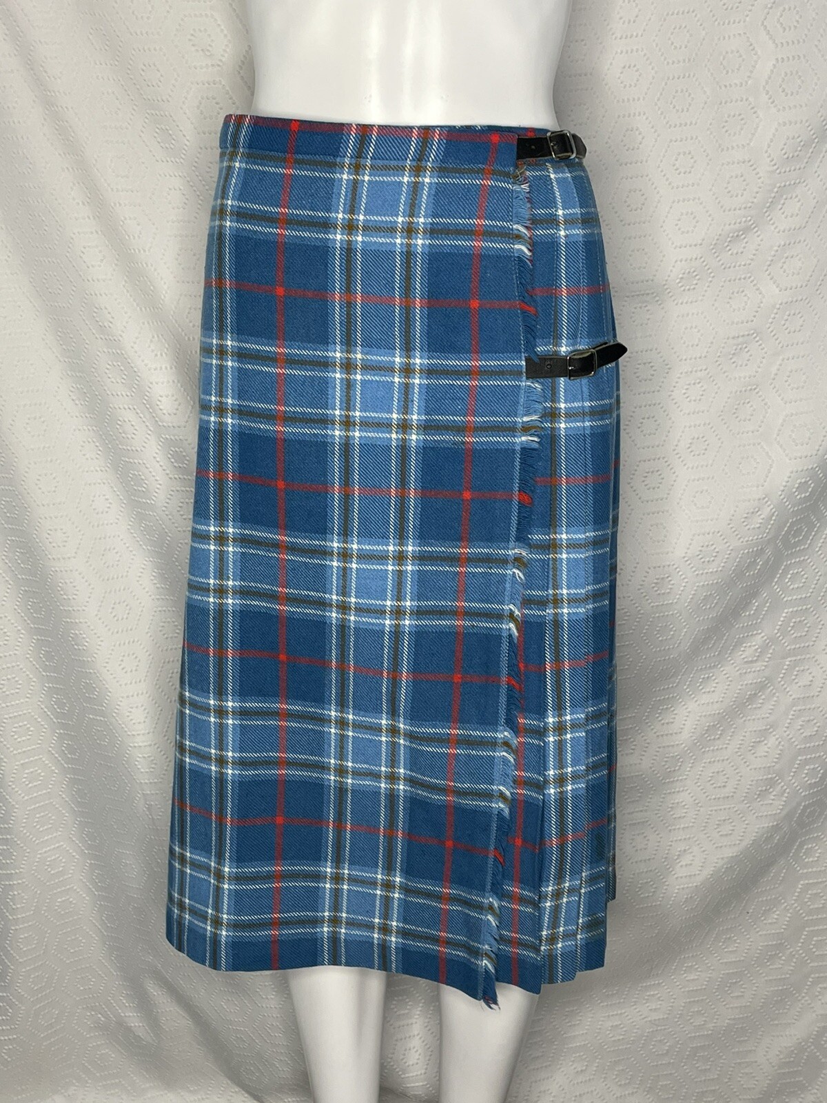 Vintage Moffat Weavers Scotland Plaid Skirt Pleated Wool Blend Tartan Kilt Sz 14 Vintage Moffat Weavers Scotland Plaid Skirt Pleated Wool Blend Tartan Kilt Sz 14