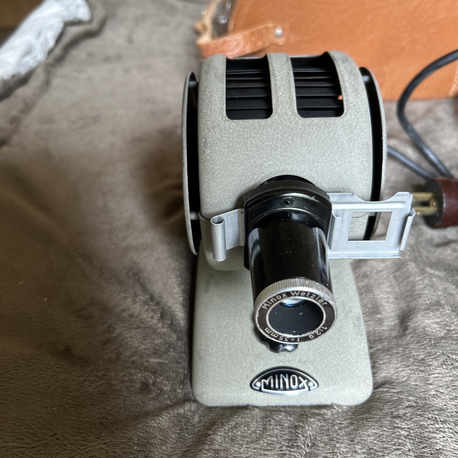 Vintage Minox 3001 Subminiture 8x11 Slide Projector Working With Case Vintage Minox 3001 Subminiture 8x11 Slide Projector Working With Case