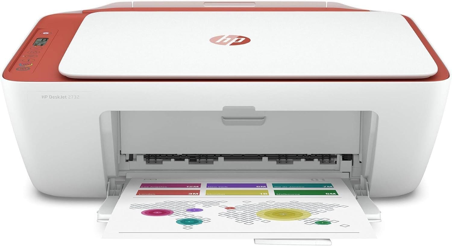 HP DeskJet 2723 All-in-One Wireless Color Inkjet Printer White And Red