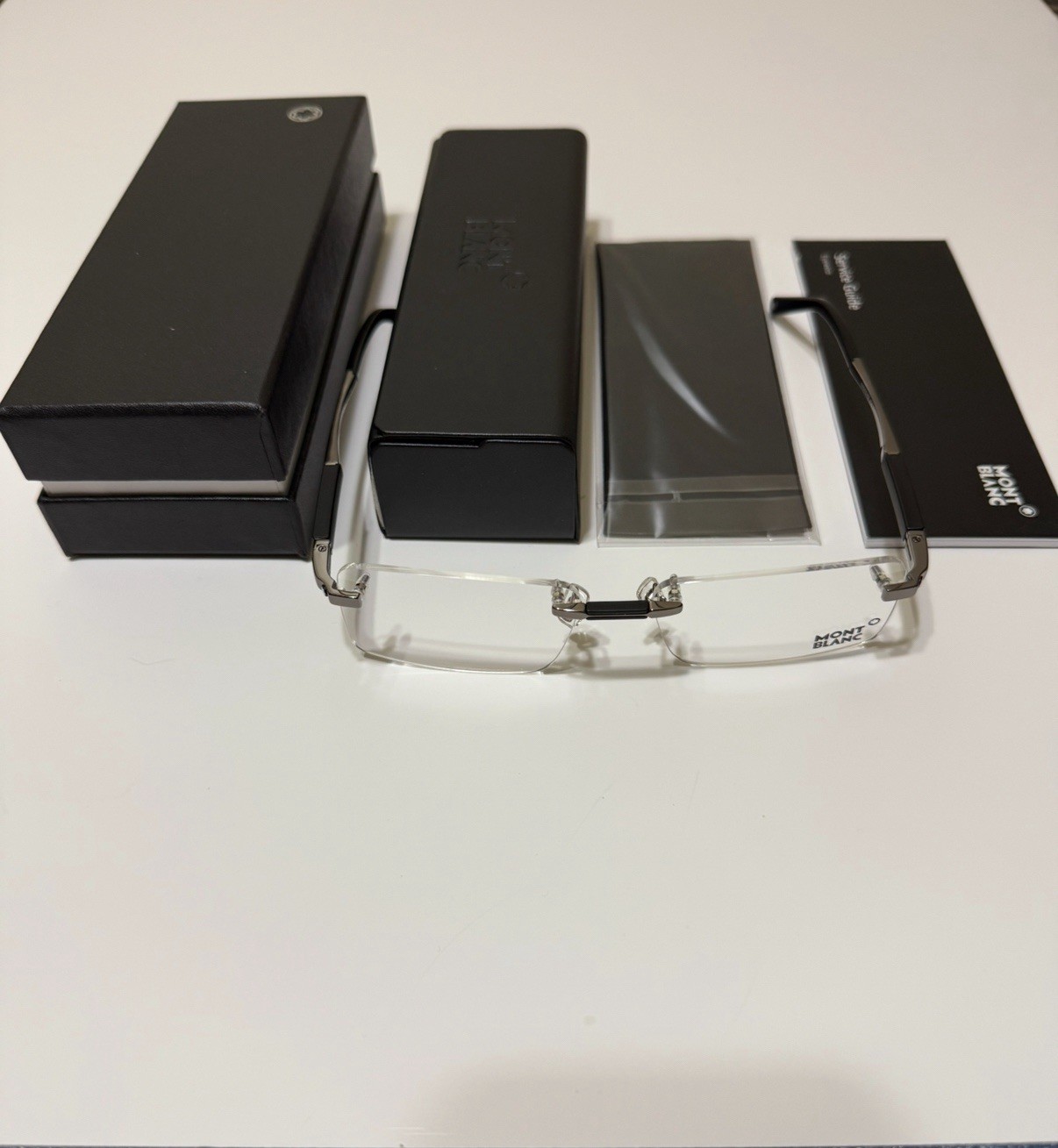 Montblanc luxury Frameless Glasses (Gray & black) Montblanc luxury Frameless Glasses (Gray & black)