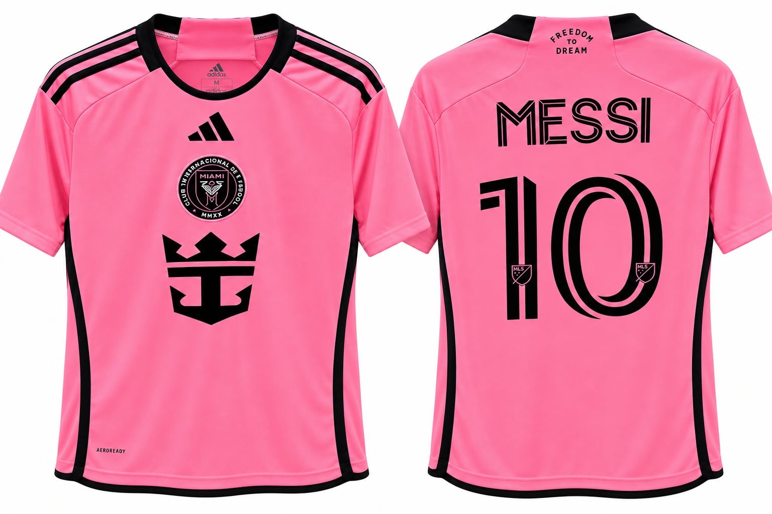 Adidas Inter Miami Messi 10 Size M Home Soccer Jersey Pink