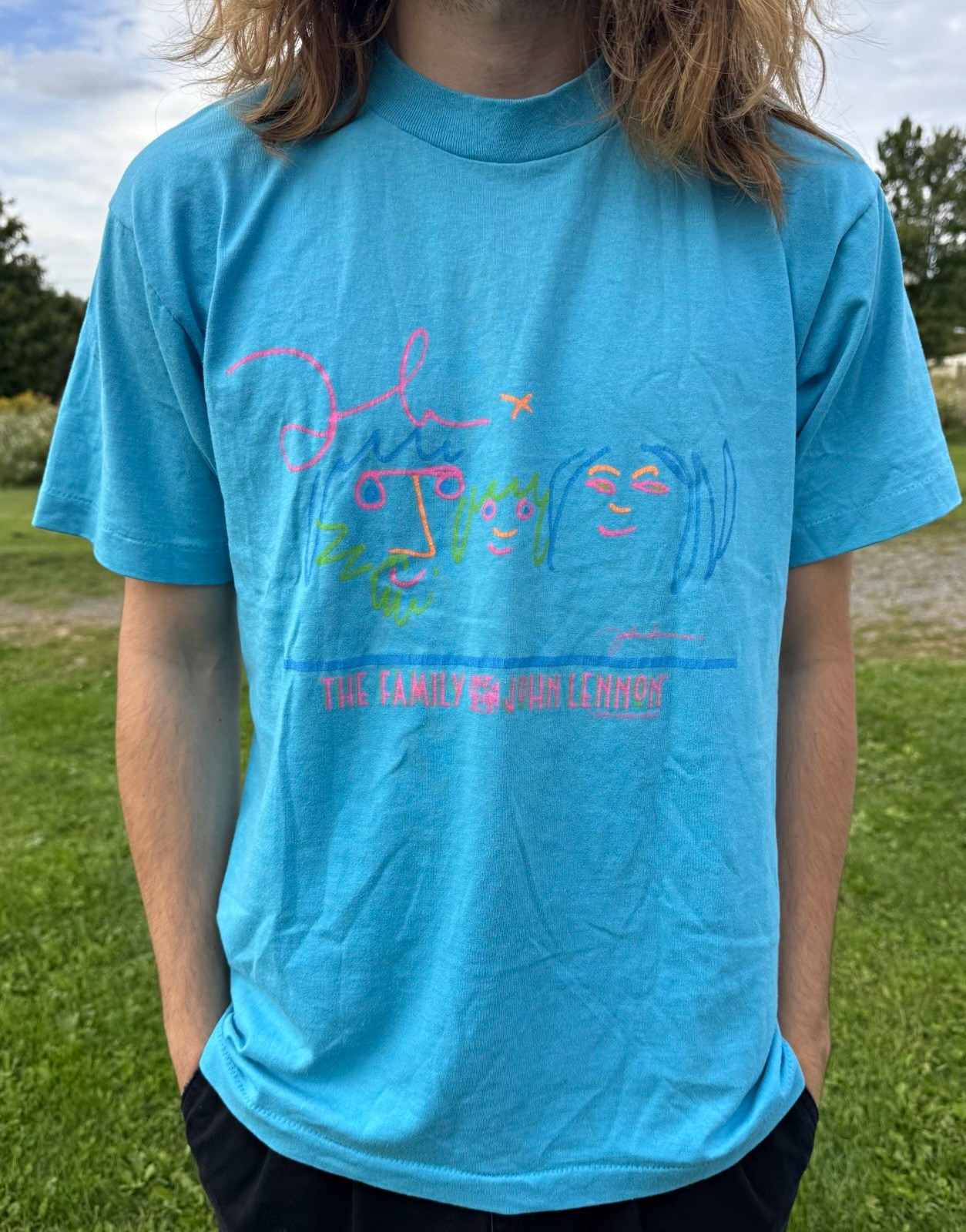 VTG 80s John Lennon The Family T-Shirt L Screen Stars BEST Single Stitch VTG 80s John Lennon The Family T-Shirt L Screen Stars BEST Single Stitch