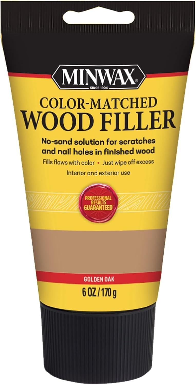 Minwax Color Matched Wood Filler Repair No Sanding Solution - Golden Oak - 6oz
