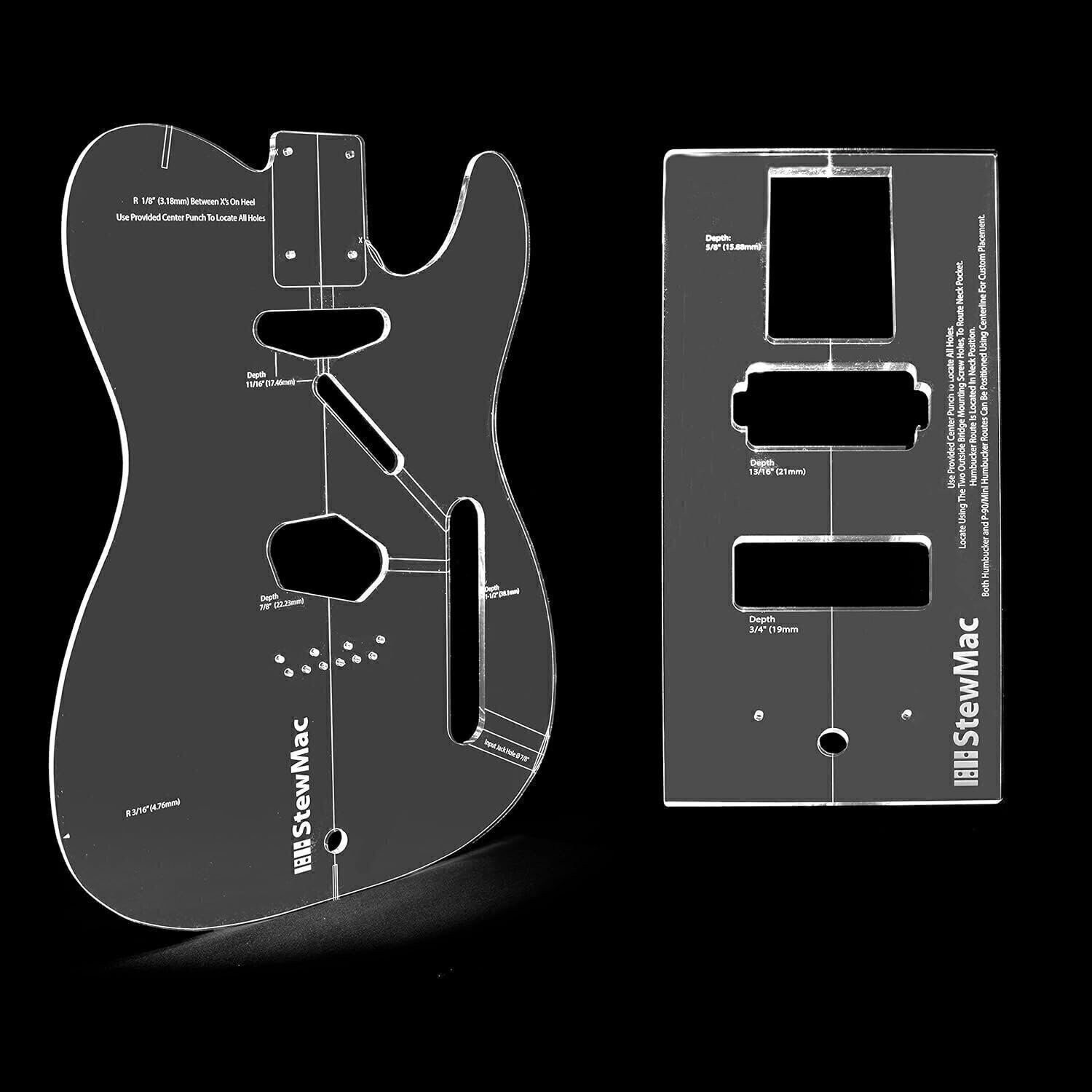 StewMac Routing Template for Vintage Tele, Body Set (2376)