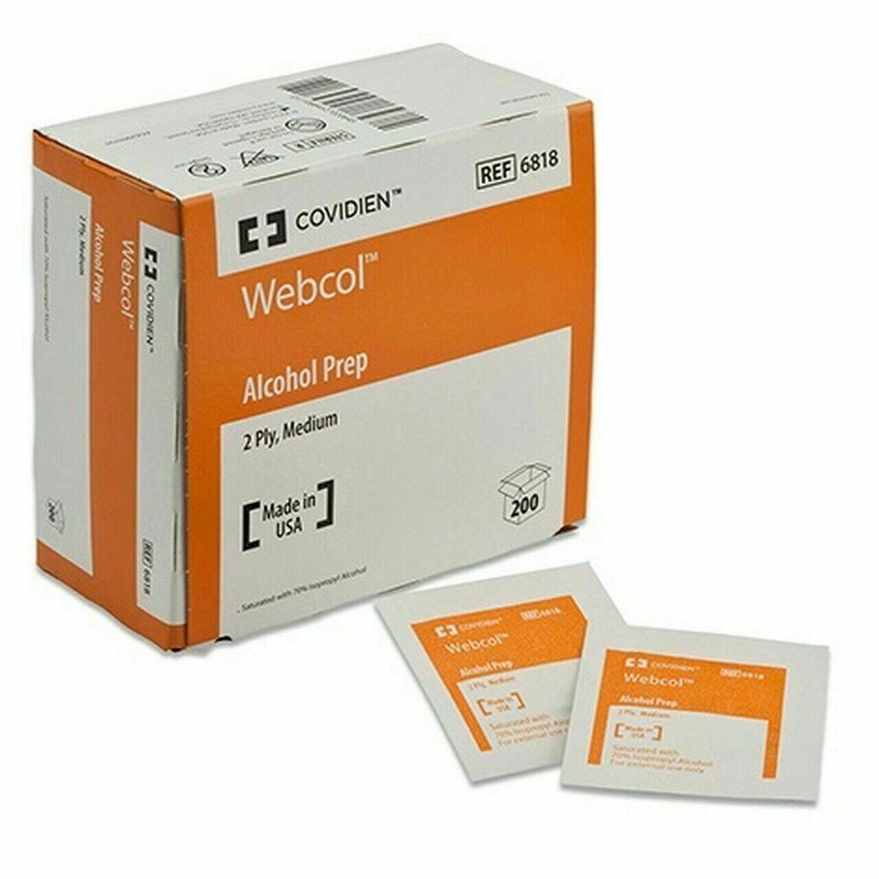 6818 Webcol Alcohol Prep Pads Sterile Medium - 1 Pack of 100 6818 Webcol Alcohol Prep Pads Sterile Medium - 1 Pack of 100