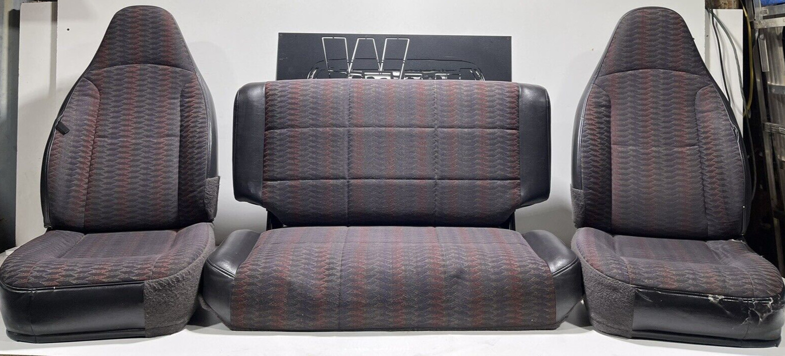 97-02 Jeep TJ Wrangler Agate Aztec Front Driver Passenger Seats Rear Seat Set CC