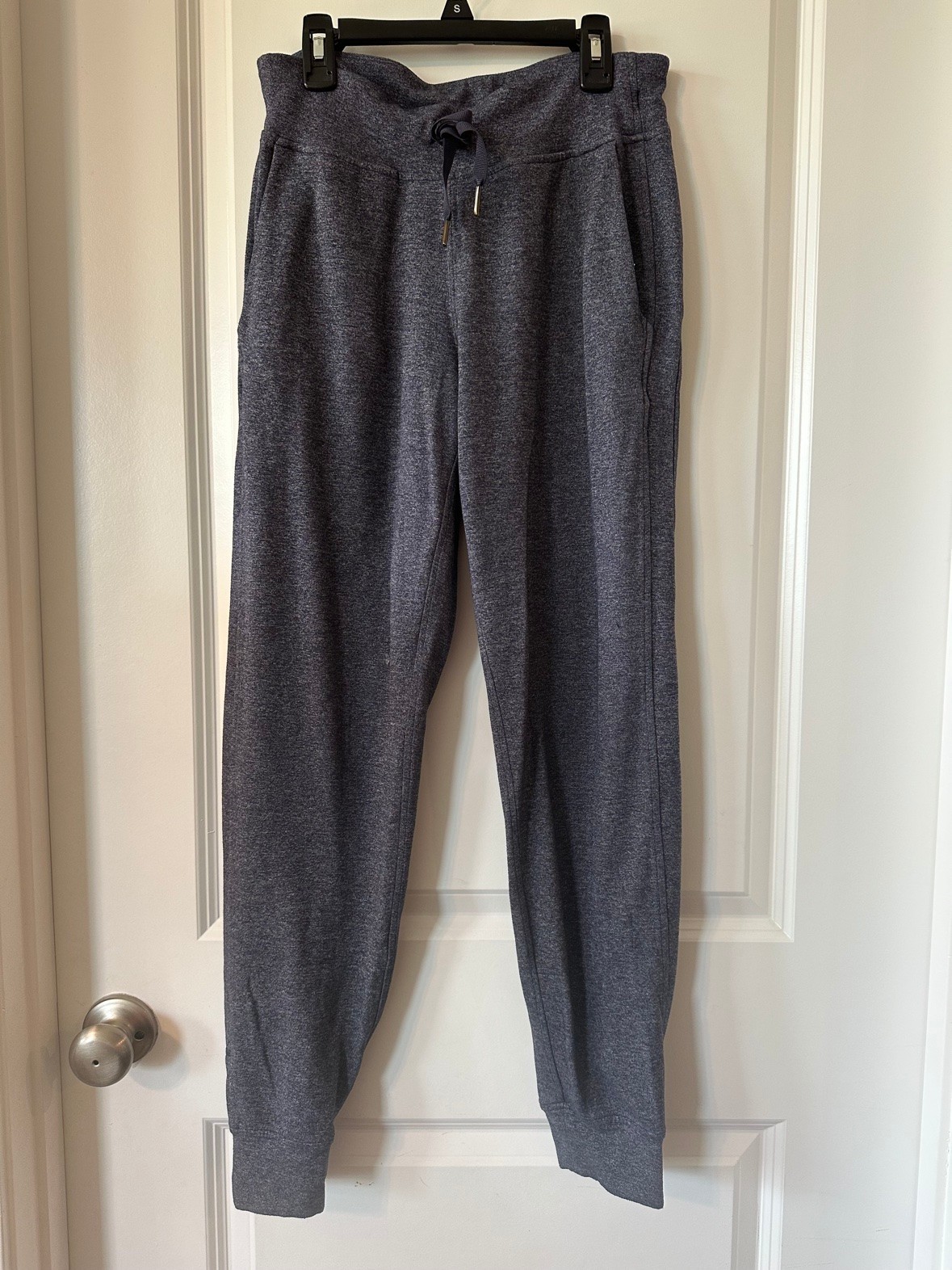 Lululemon Womens Heather Gray Navy Jogger Sweatpants XS Stain Disclosed