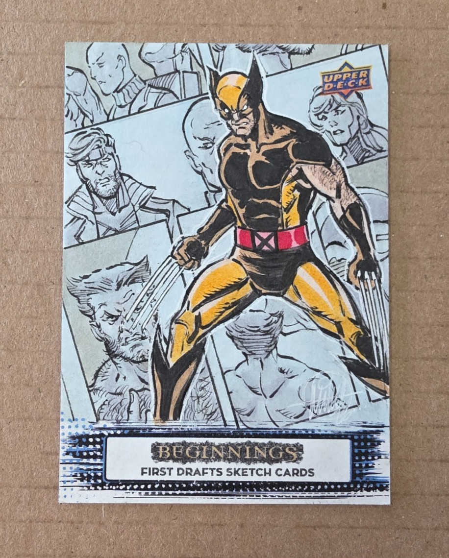 2023 Upper Deck Marvel Beginnings Wolverine 1/1 Original Sketch By Mitch Ballard