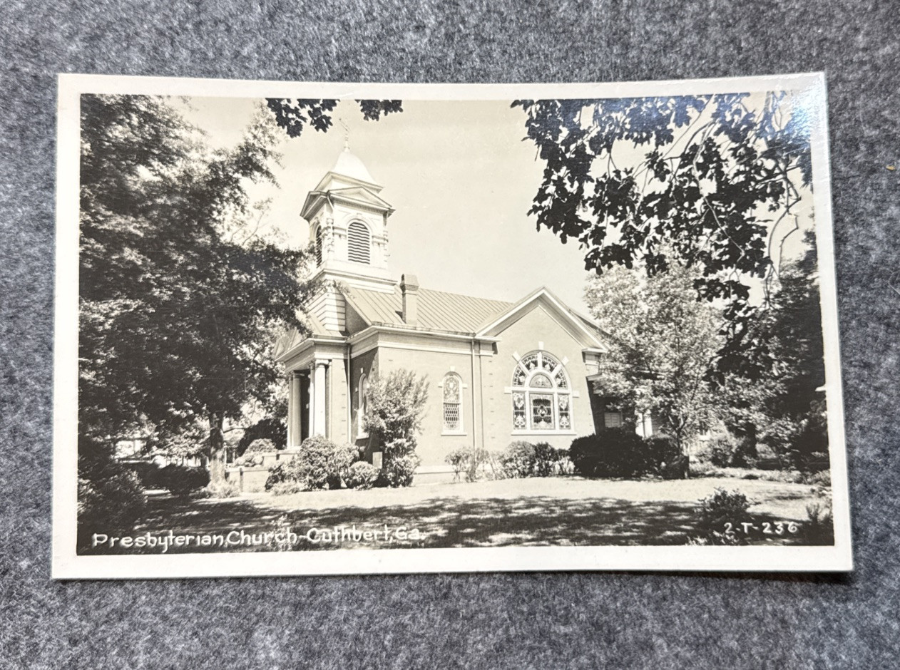c.1940 RPPC Presbyterian Church Cuthbert GA by Cline c.1940 RPPC Presbyterian Church Cuthbert GA by Cline
