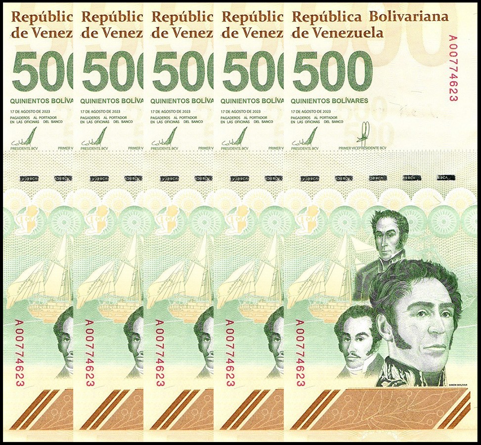 VENEZUELA 500 DIGITALES 2023 qty 5 CIR 500 million bolivar soberano USED USA VENEZUELA 500 DIGITALES 2023 qty 5 CIR 500 million bolivar soberano USED USA