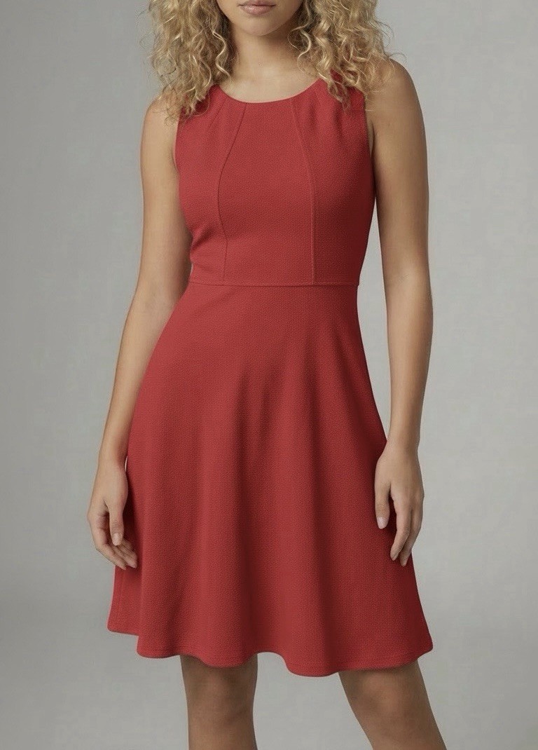NWT Talbots Women’s Size SP Red Cotton Blend Sleeveless Fit & Flare Dress NWT Talbots Women’s Size SP Red Cotton Blend Sleeveless Fit & Flare Dress