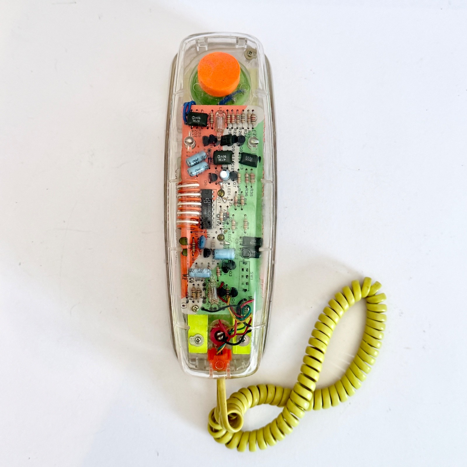 Vintage Conair SW205 Clear Transparent Neon Phone 1980s 90s Parts Repair