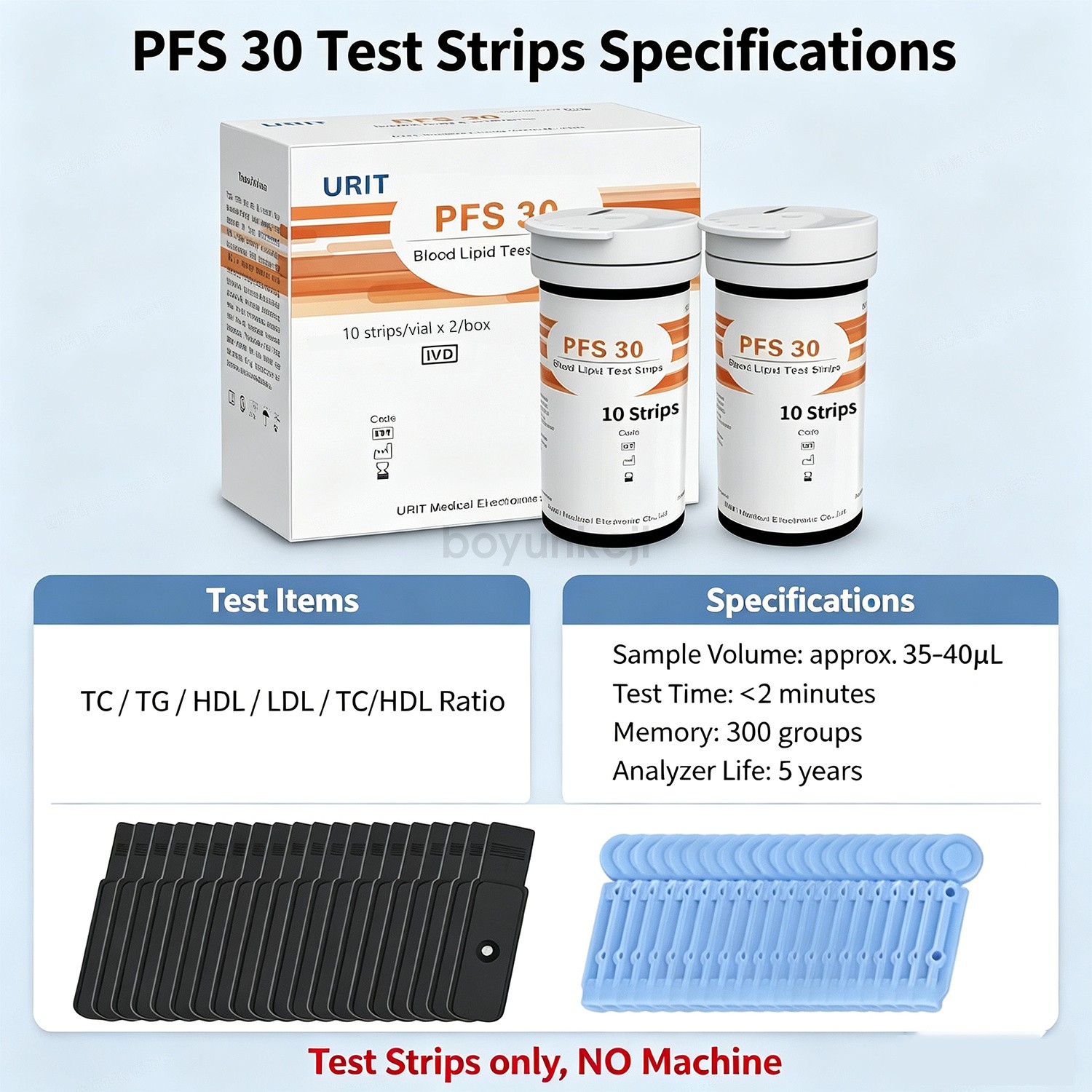 URIT Blood Lipid Test Strips 20 Count Cholesterol Triglycerides USA In Stock URIT Blood Lipid Test Strips 20 Count Cholesterol Triglycerides USA In Stock
