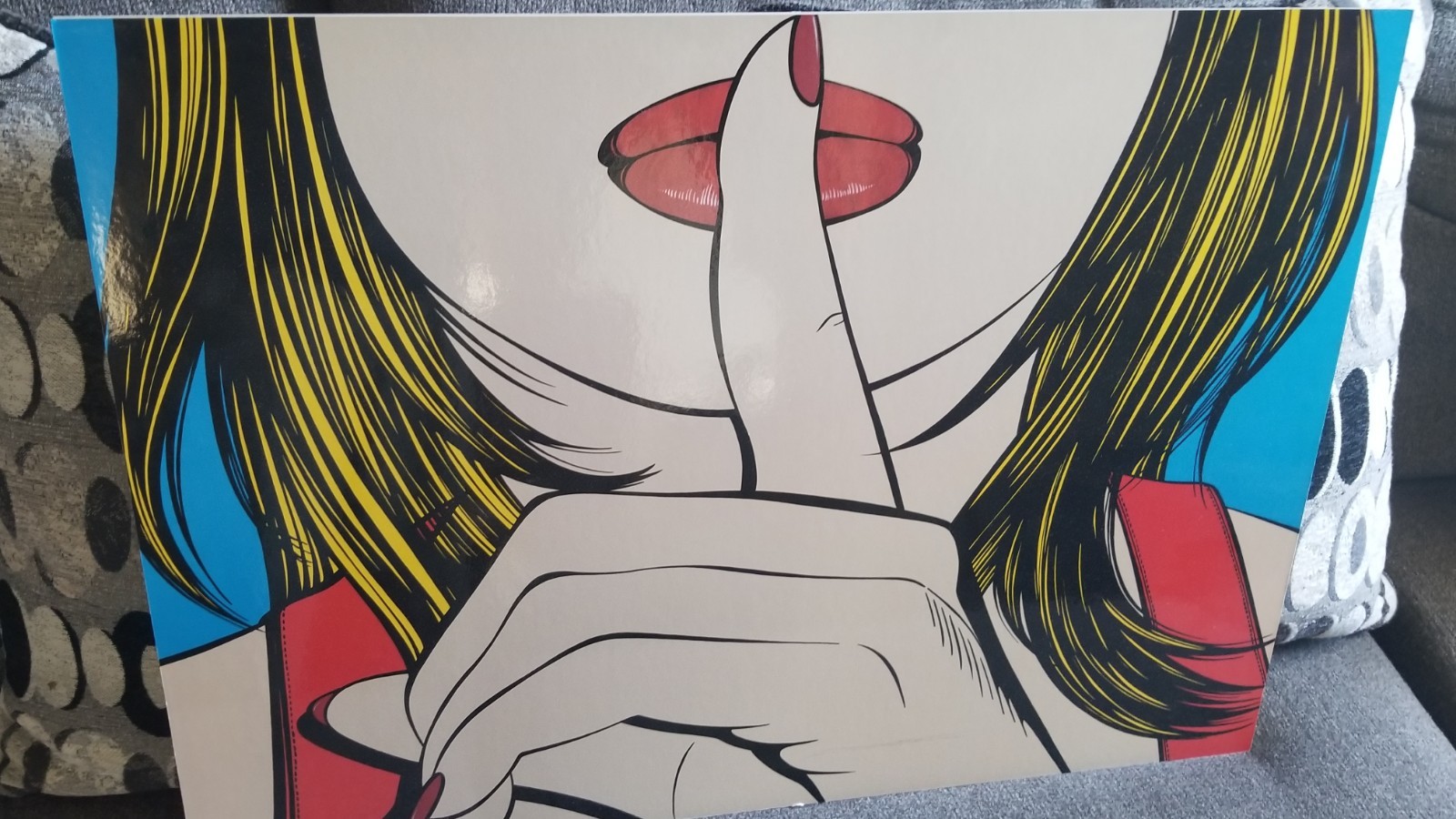 Vintage DEBORAH AZZOPARDI 1999 IKEA Sssshhh RED LIPS SOLMYRA Modern Wall Art Vintage DEBORAH AZZOPARDI 1999 IKEA Sssshhh RED LIPS SOLMYRA Modern Wall Art