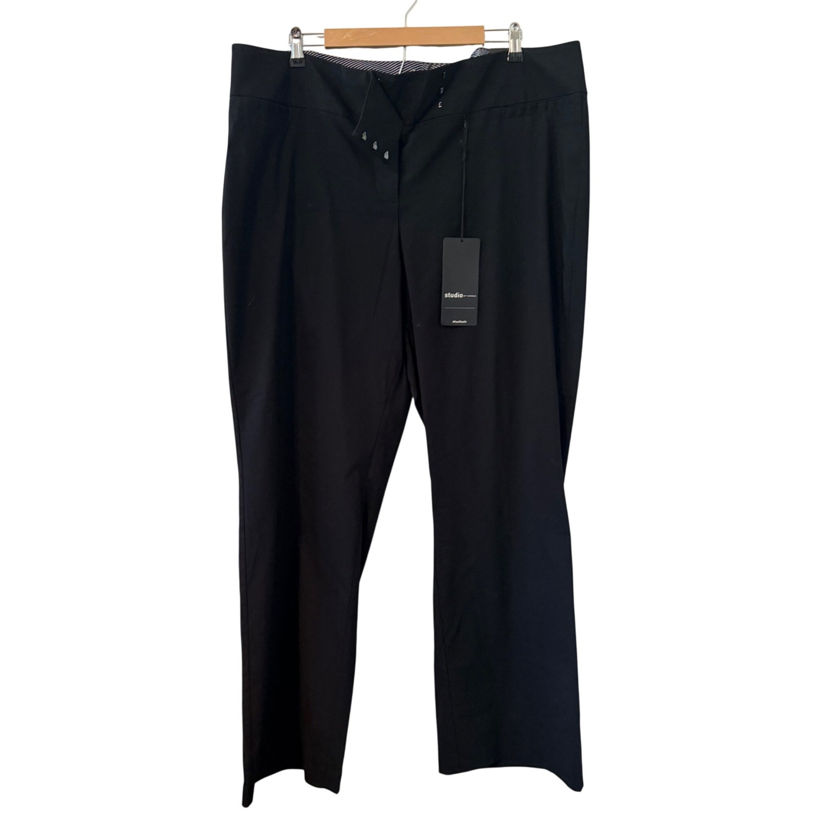 Studio By Torrid High-Rise Relaxed Fit Black Trousers Stretch Size 22R. NWT Studio By Torrid High-Rise Relaxed Fit Black Trousers Stretch Size 22R. NWT