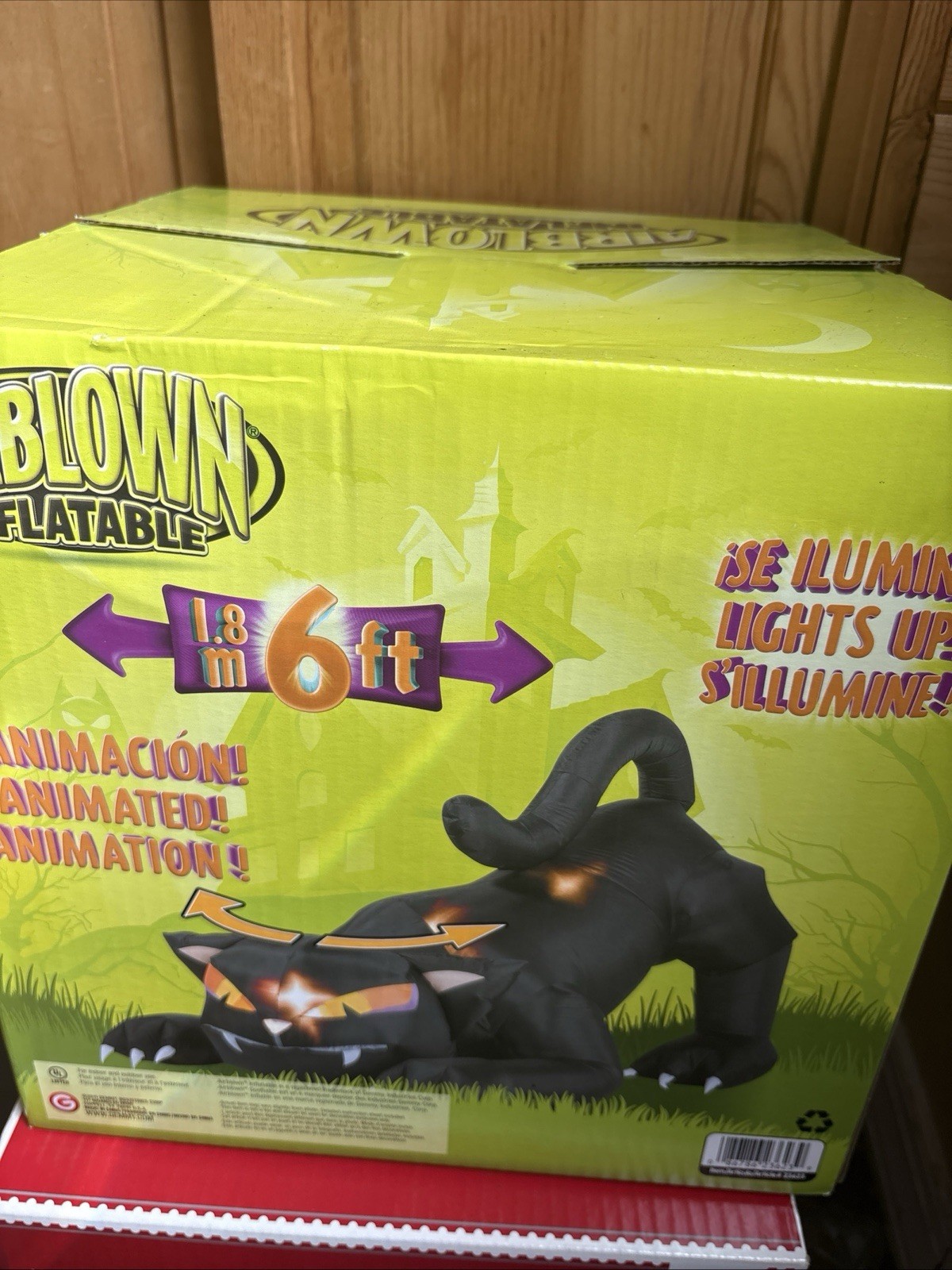 Gemmy 6ft Long Animated Airblown Inflatable Black Cat With Turning Head Gemmy 6ft Long Animated Airblown Inflatable Black Cat With Turning Head