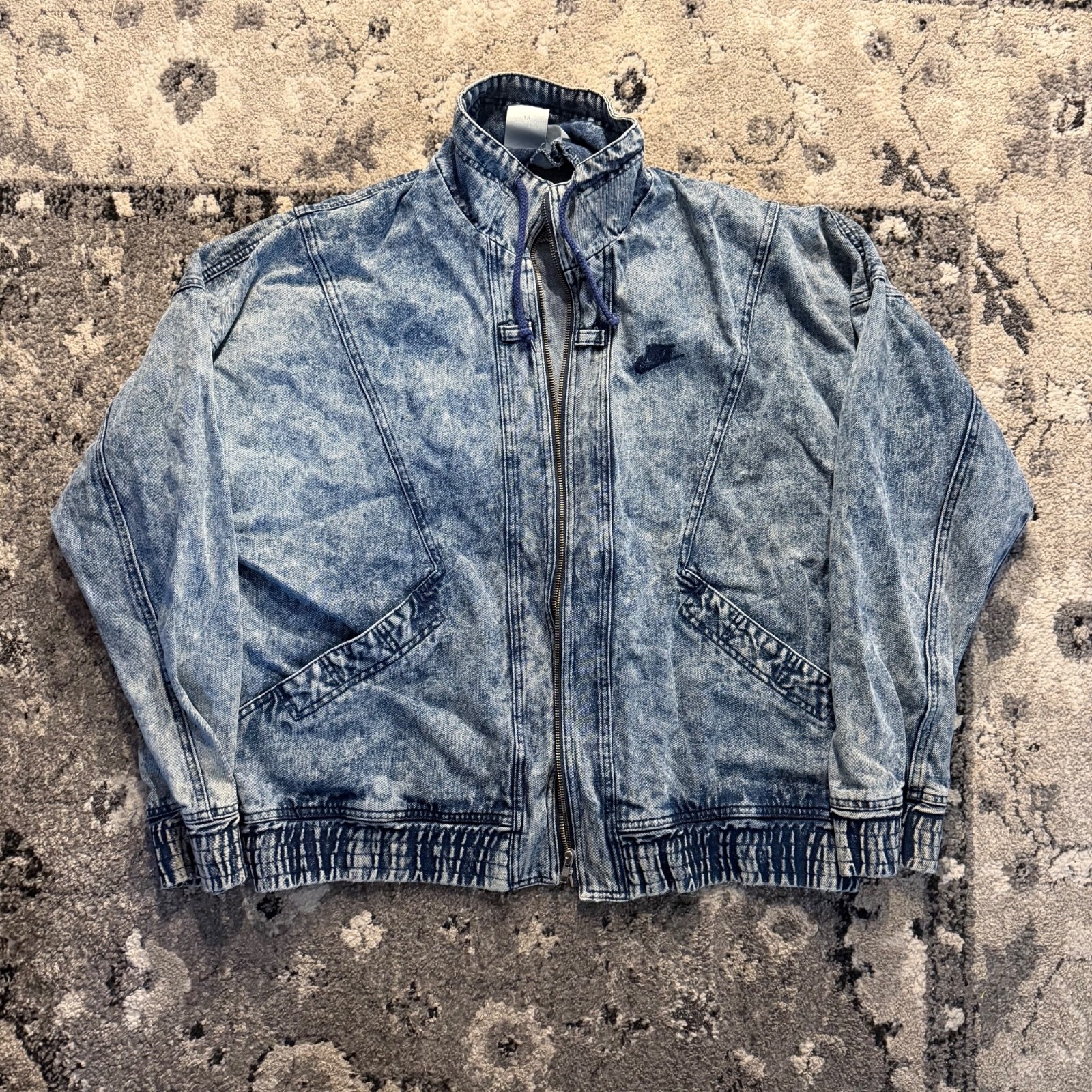 Vintage Nike Challenge Court Denim Jacket Acid Wash