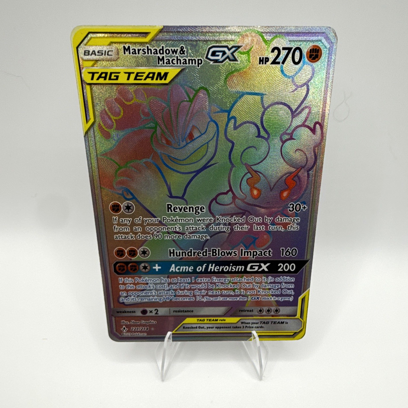 The Pokémon Company Marshadow & Machamp GX Ultra Rare Full Art Holo 82/214 EN The Pokémon Company Marshadow & Machamp GX Ultra Rare Full Art Holo 82/214 EN