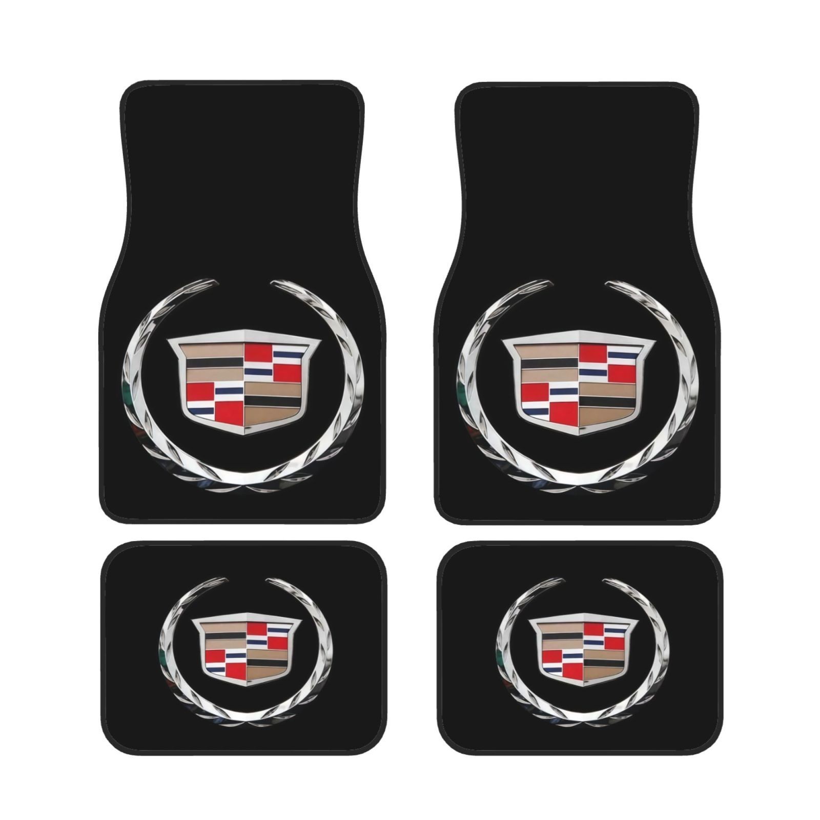 Cadillac 4PCS Universal Car Floor Mats Auto Carpets Interior Trim Accessories