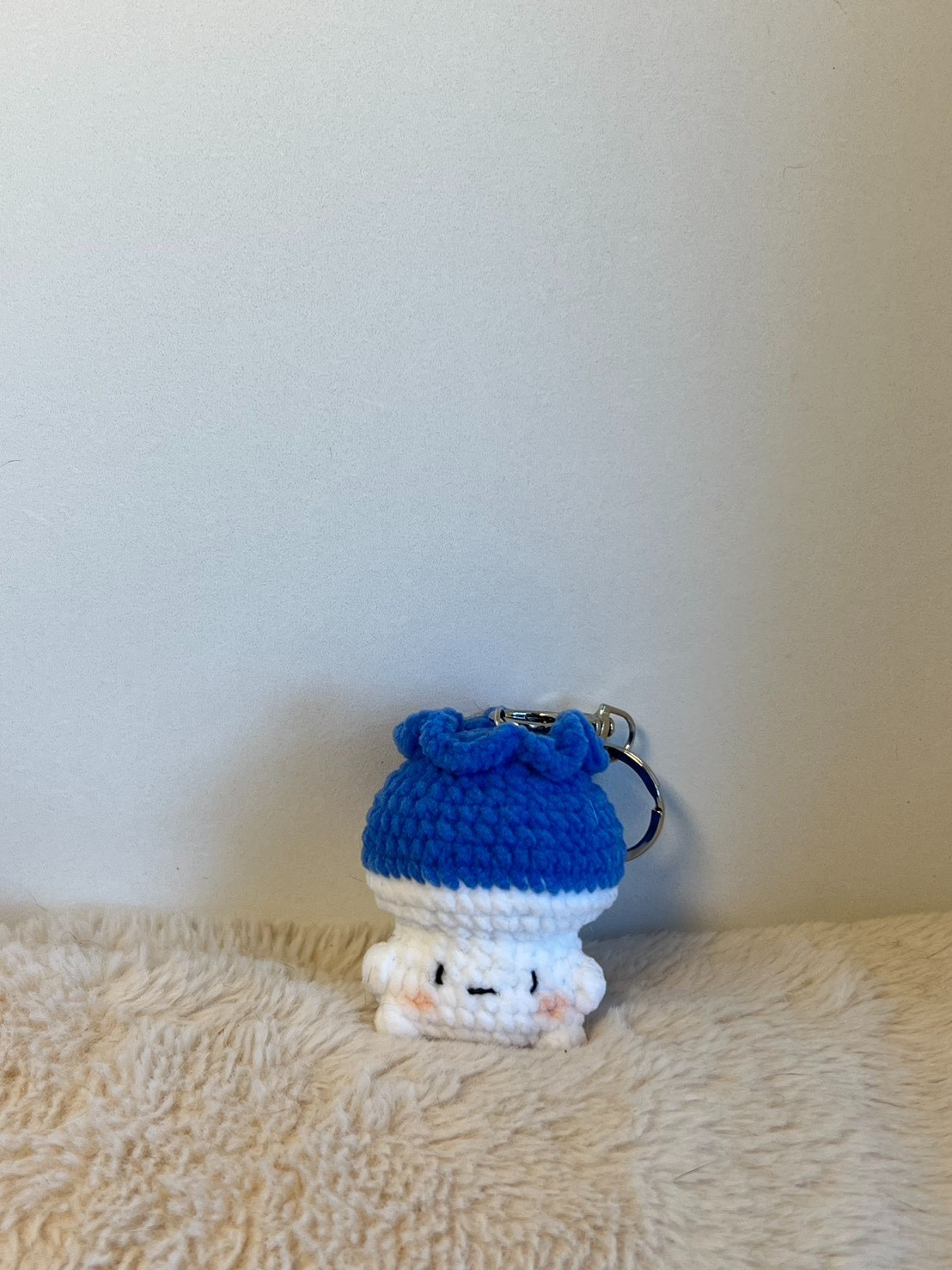 Handmade Crochet Fruit Mushroom Keychain Amigurumi Cute Bag Charm Gift